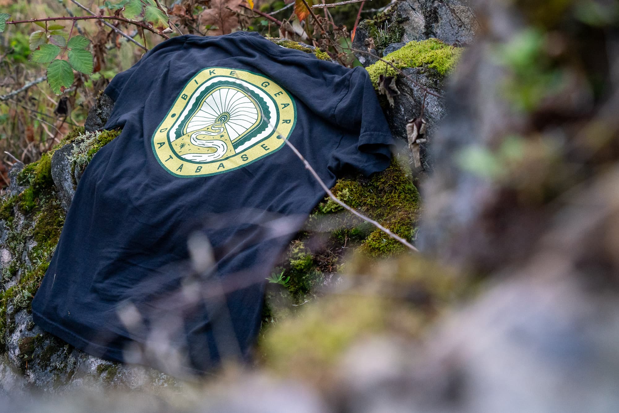 tshirt on rocks