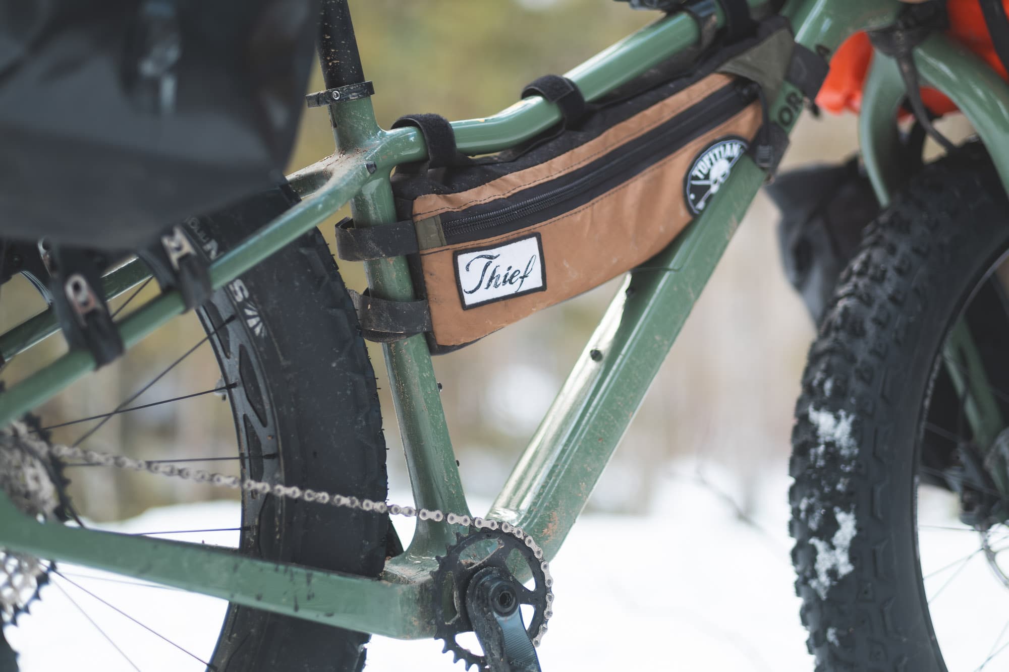 A Thief half-frame bag.