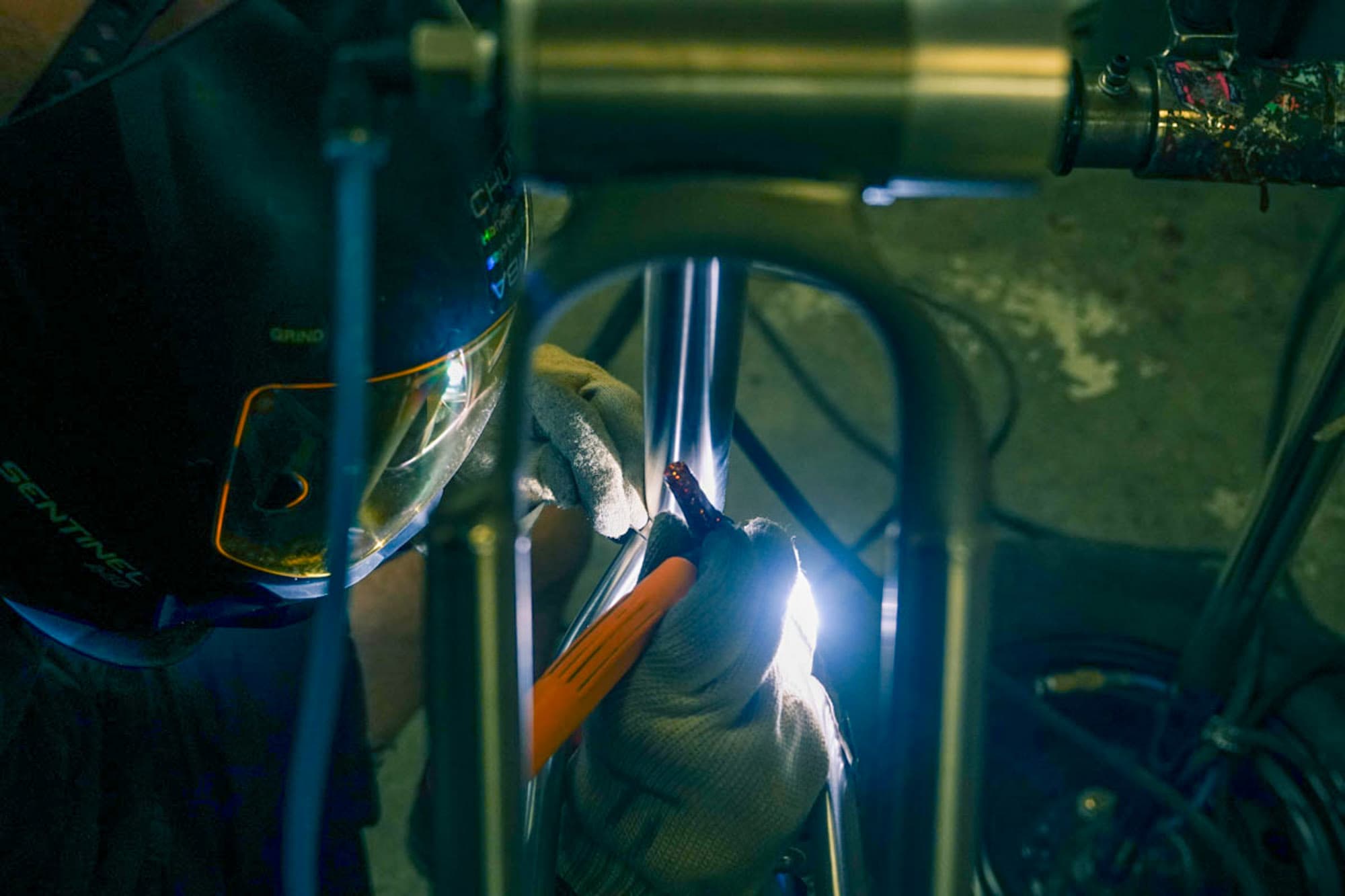 Vince working the torches