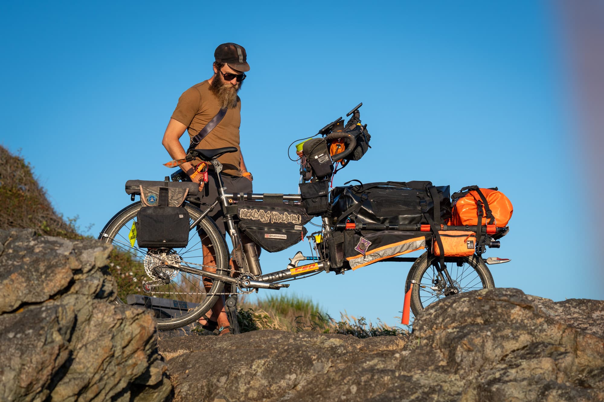 Erik inspects his Omnium.