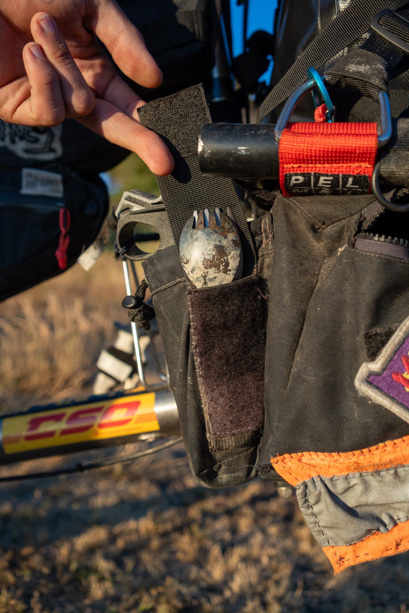 A quick access spork.