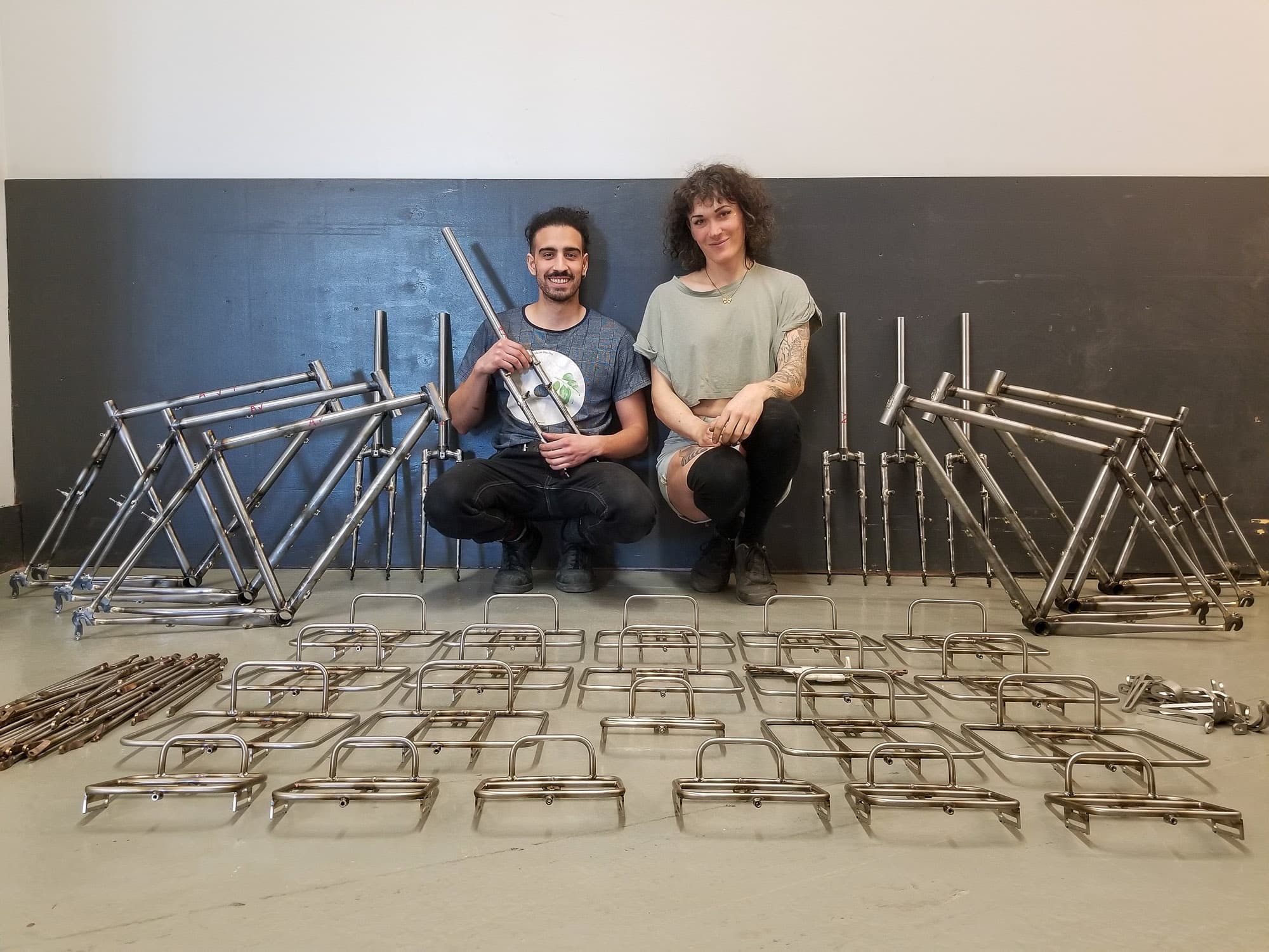 Team Memento in thier workshop.