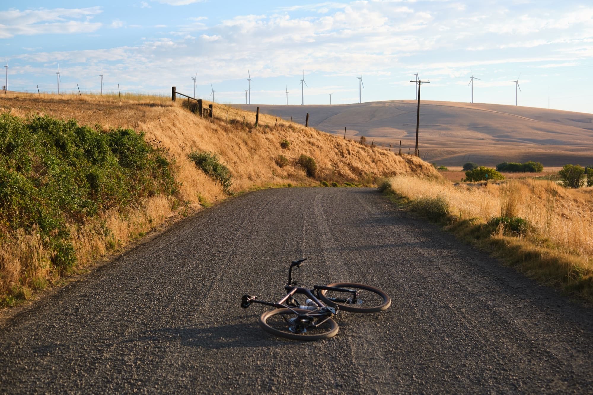 Miles from anywhere, the Flyway rests on a wind-farm gravel road