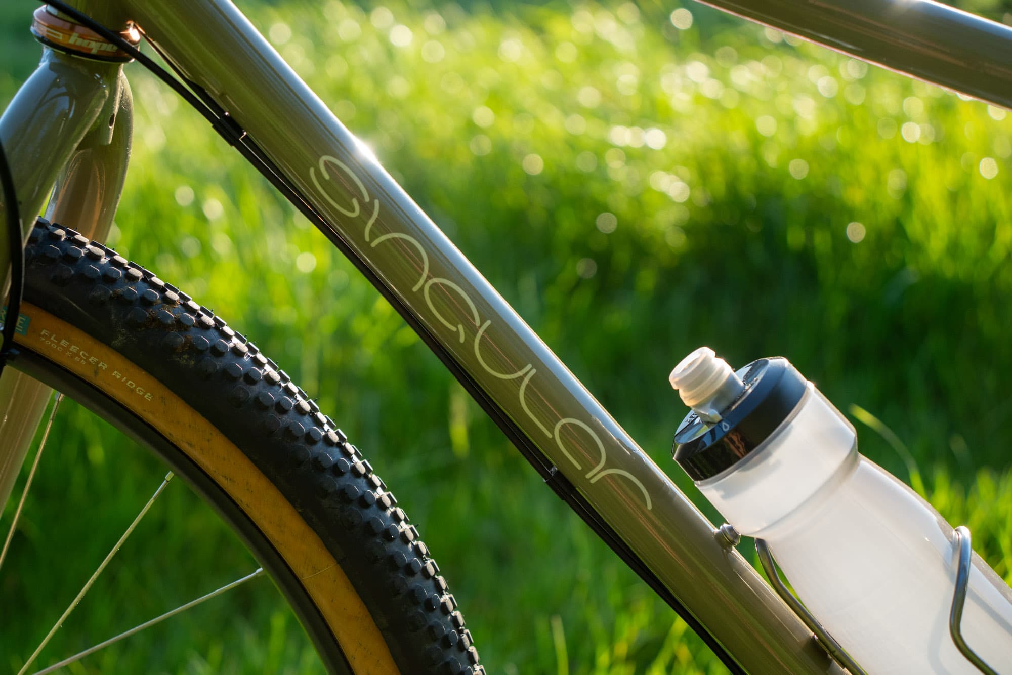 The Singular logo on the downtube.