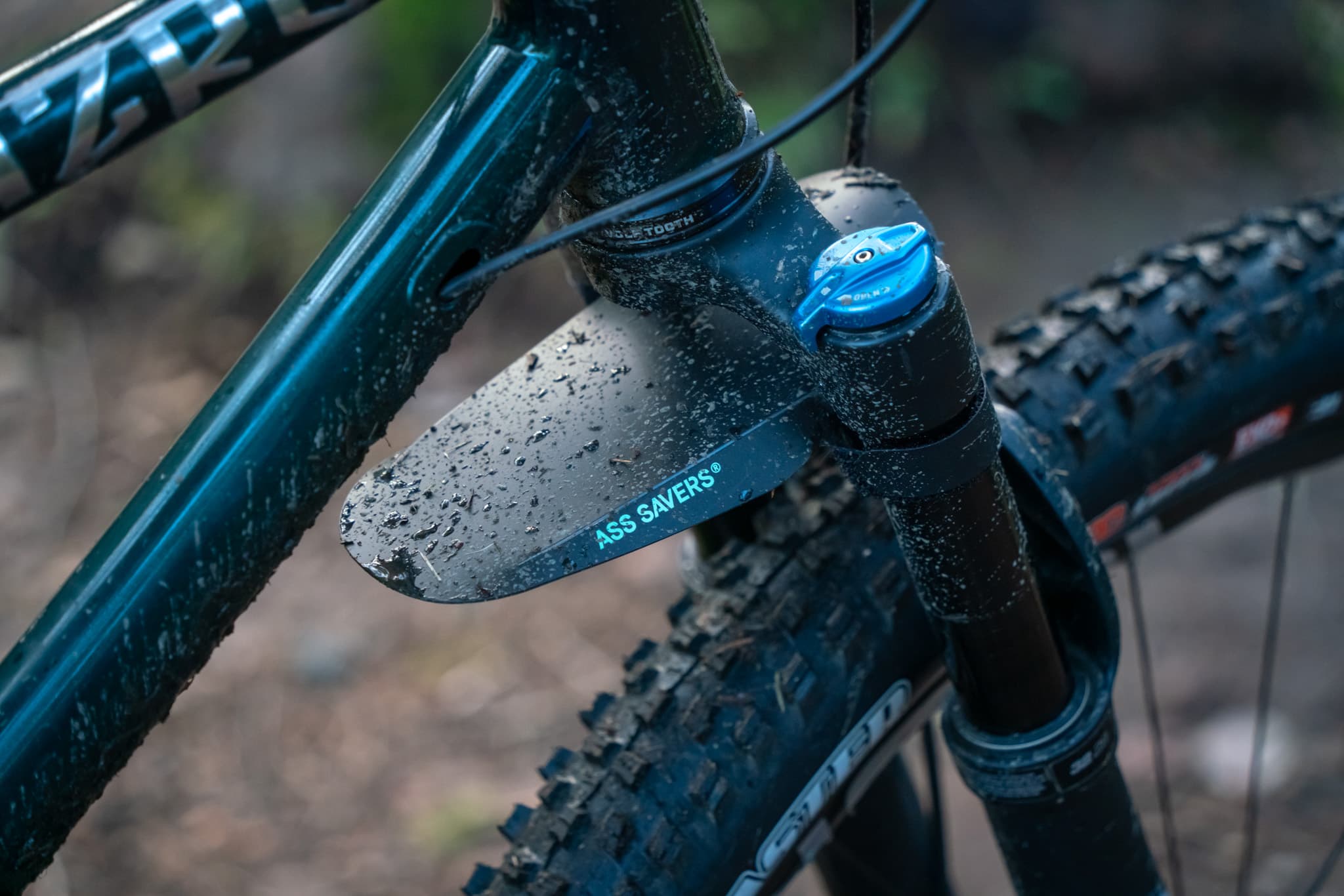 The view of the mudder from beside the bike.