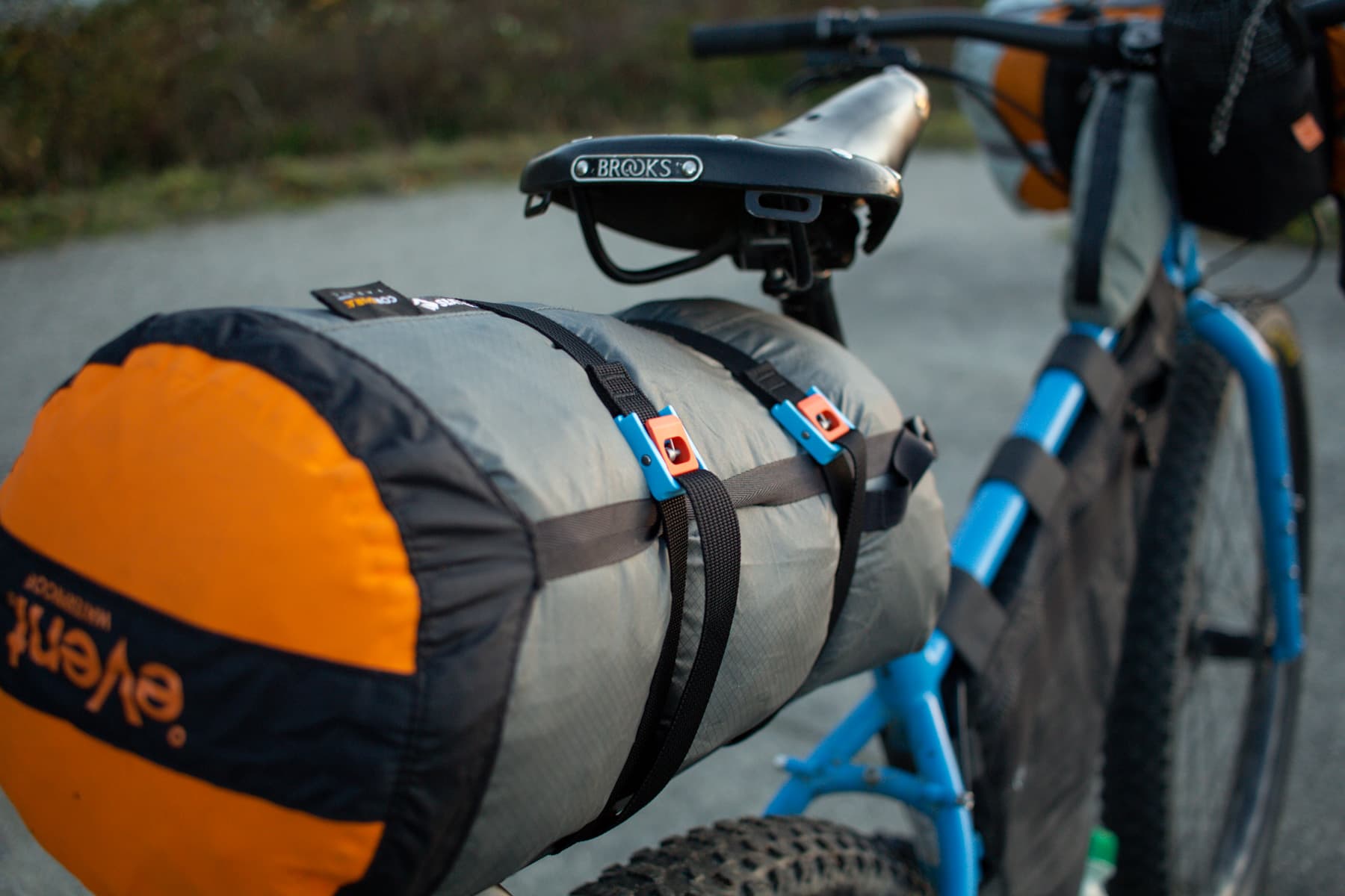 on rear dry bag
