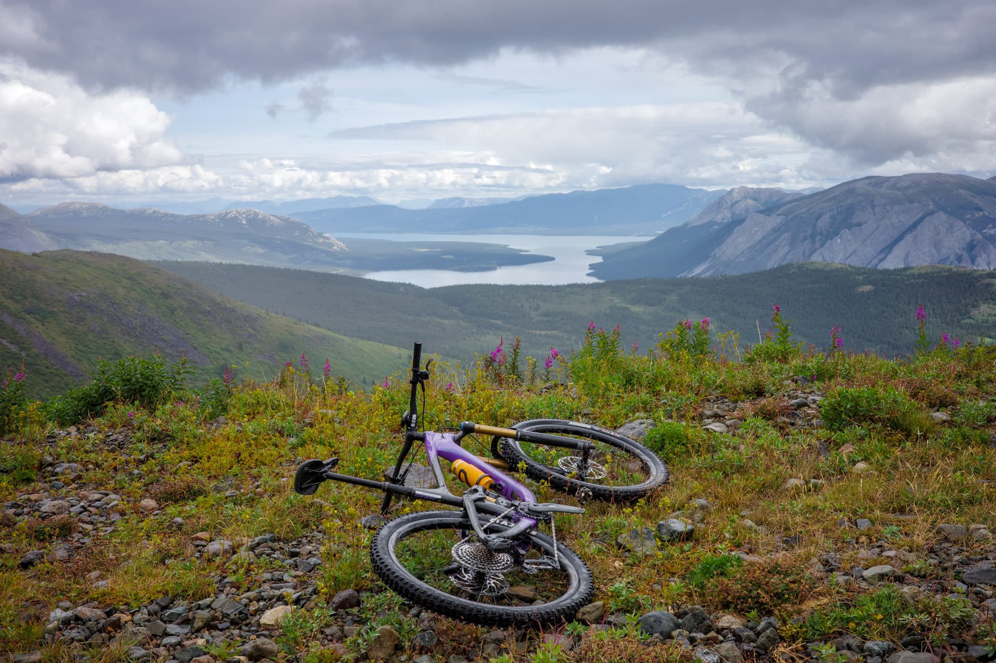 Mountain biking in the Canadian Yokun.