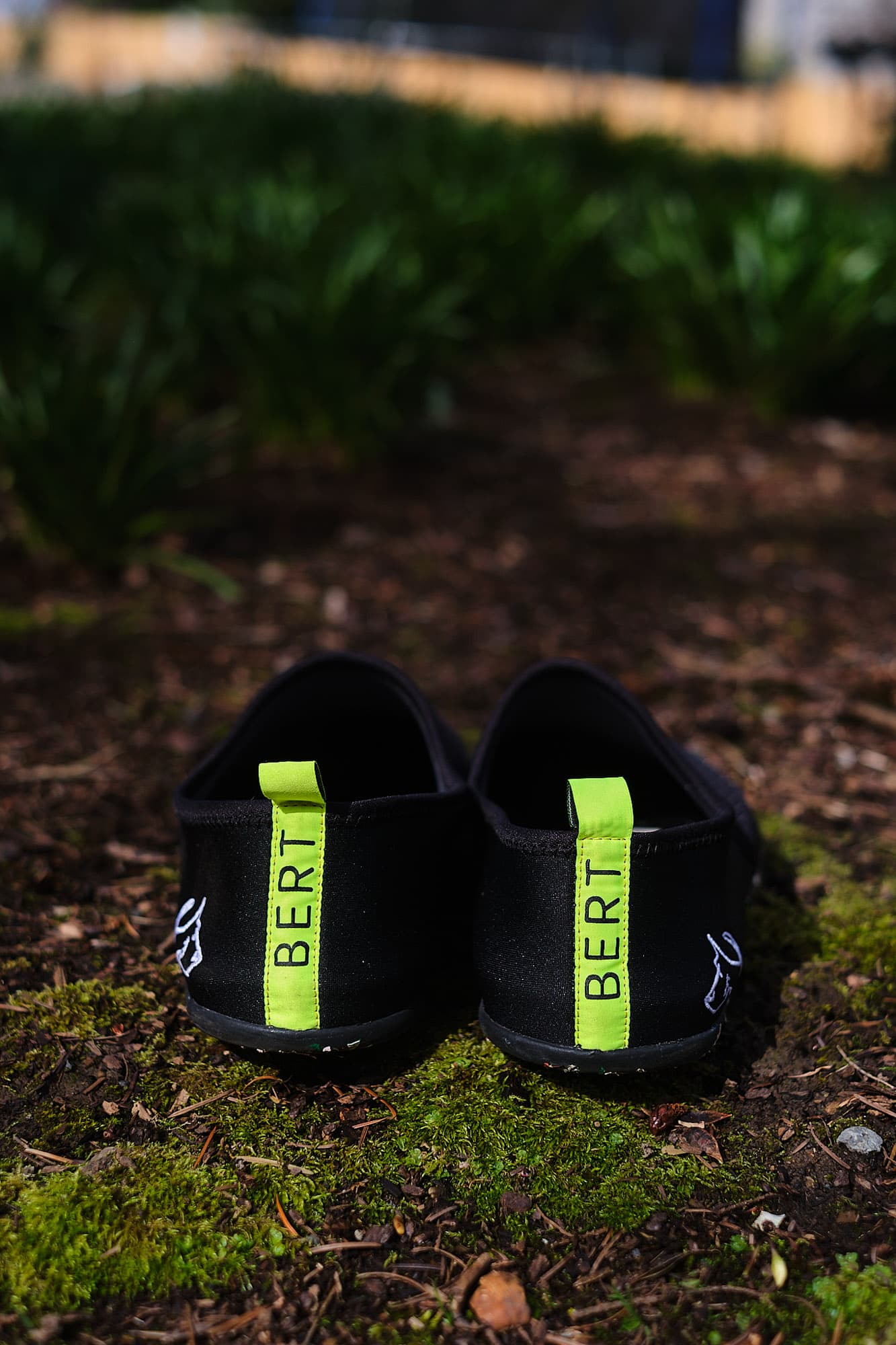 Rear branding on The Bert Shoes.