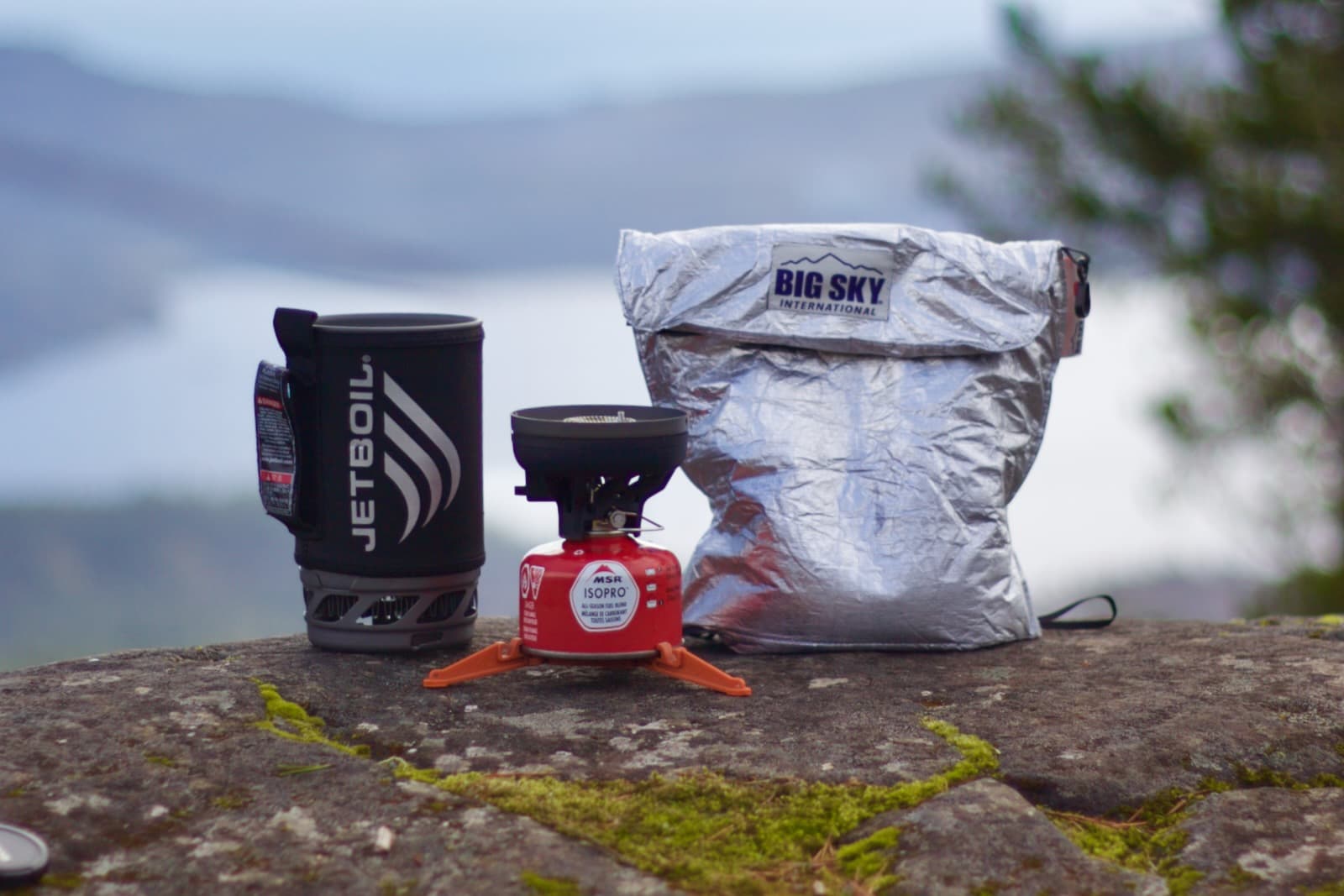 food pouch on cliff