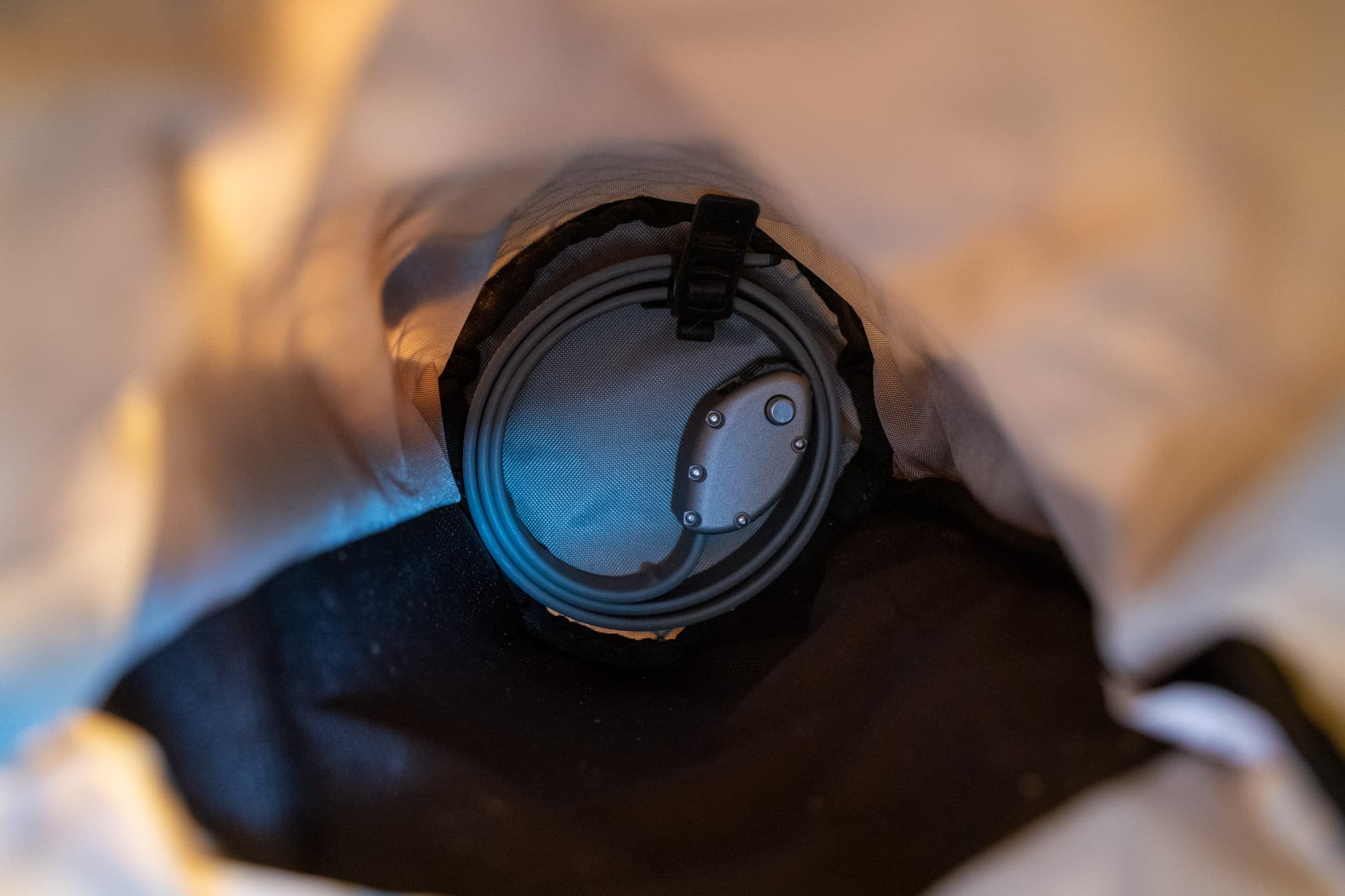 ottolock hexband in a fork bag