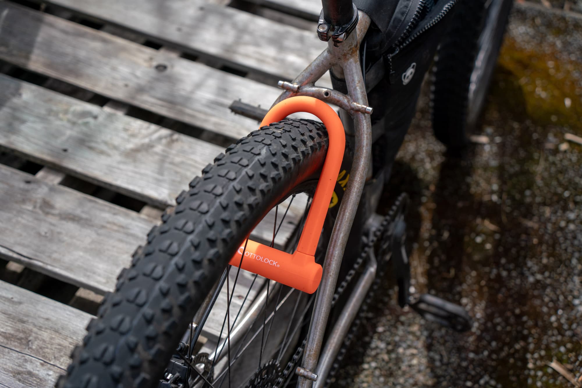 ottolock sidekick on a rear wheel