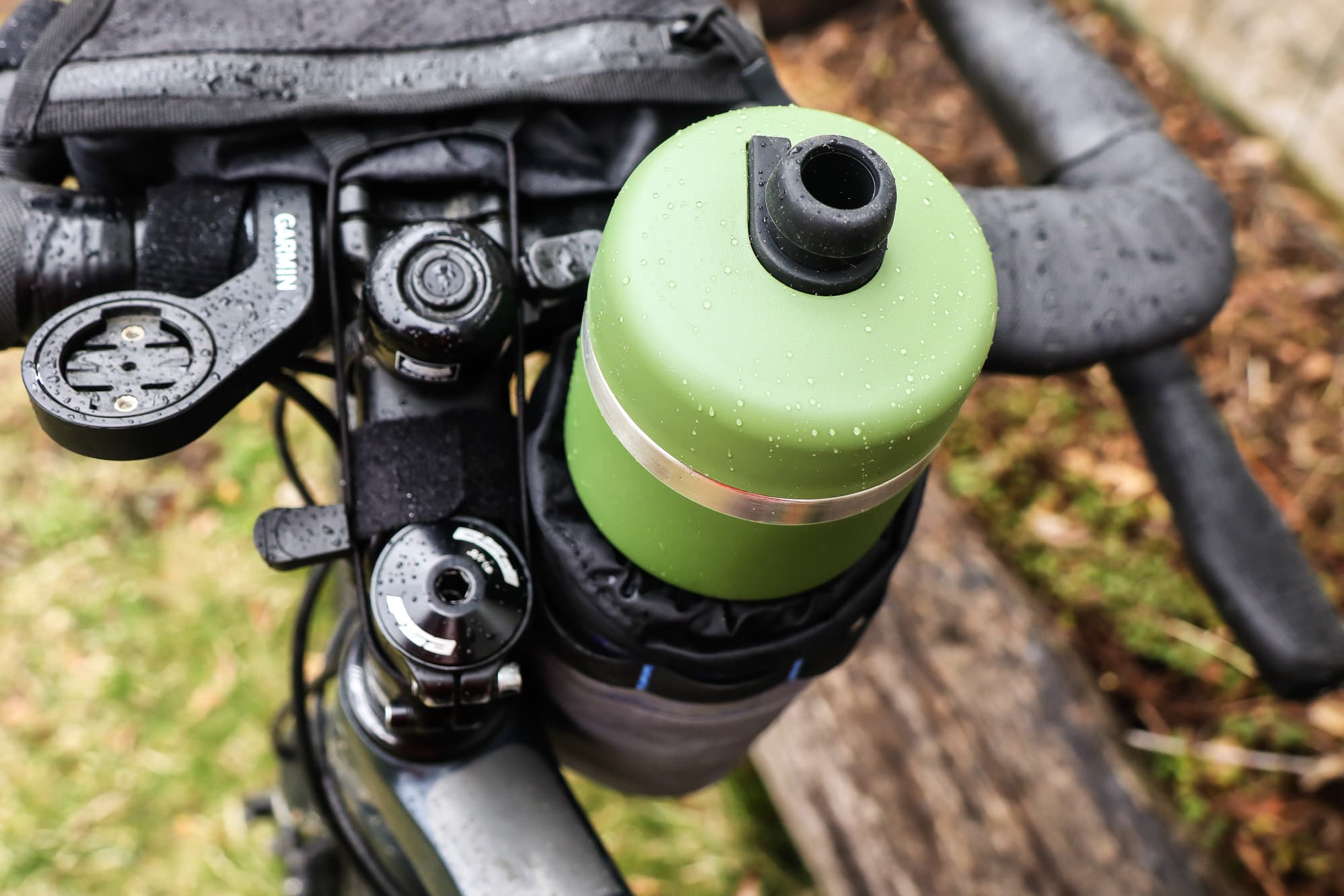 A Bivo bottle in a stem bag.