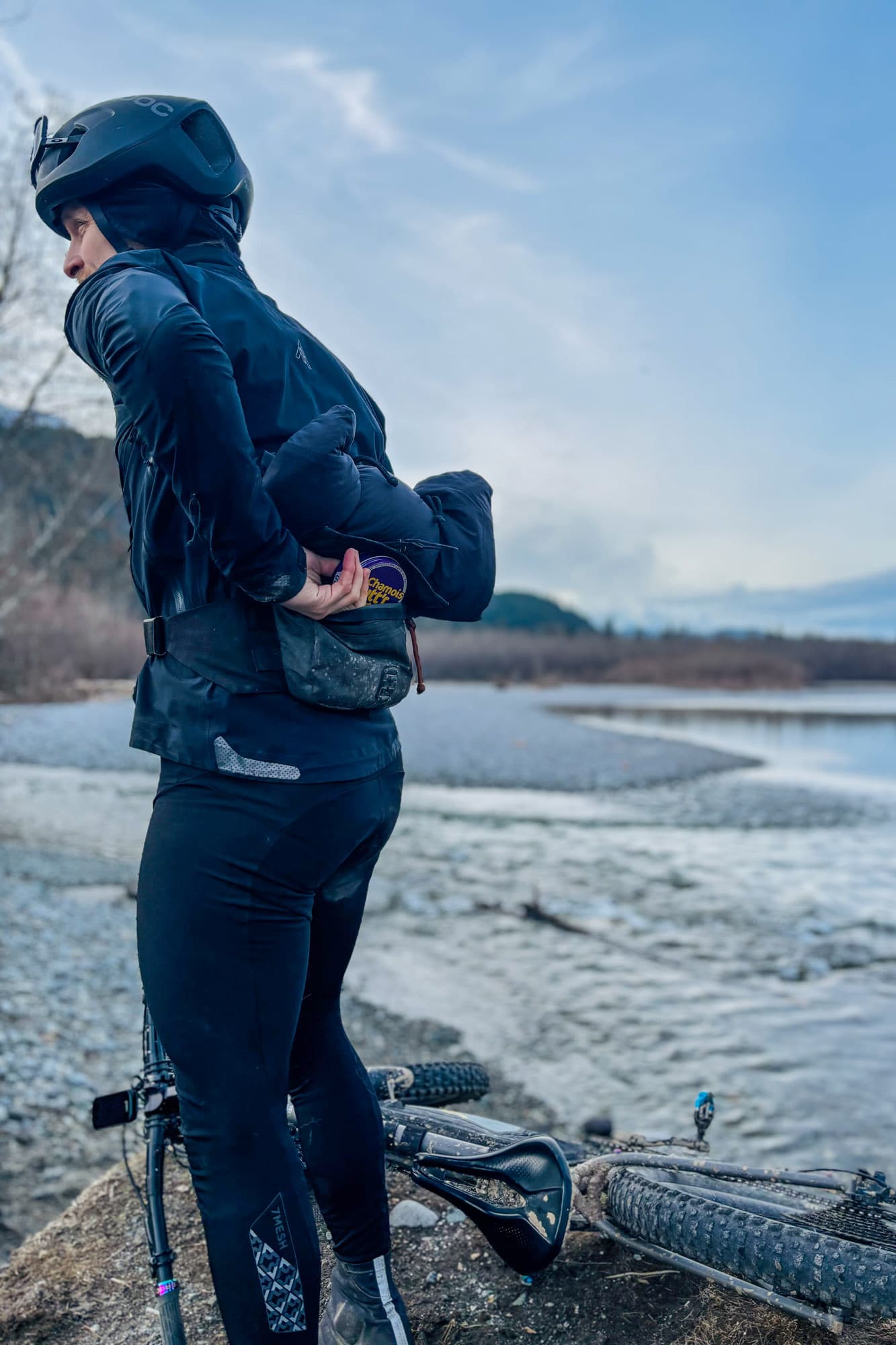 Alex stores his Buttr in a hip pack.