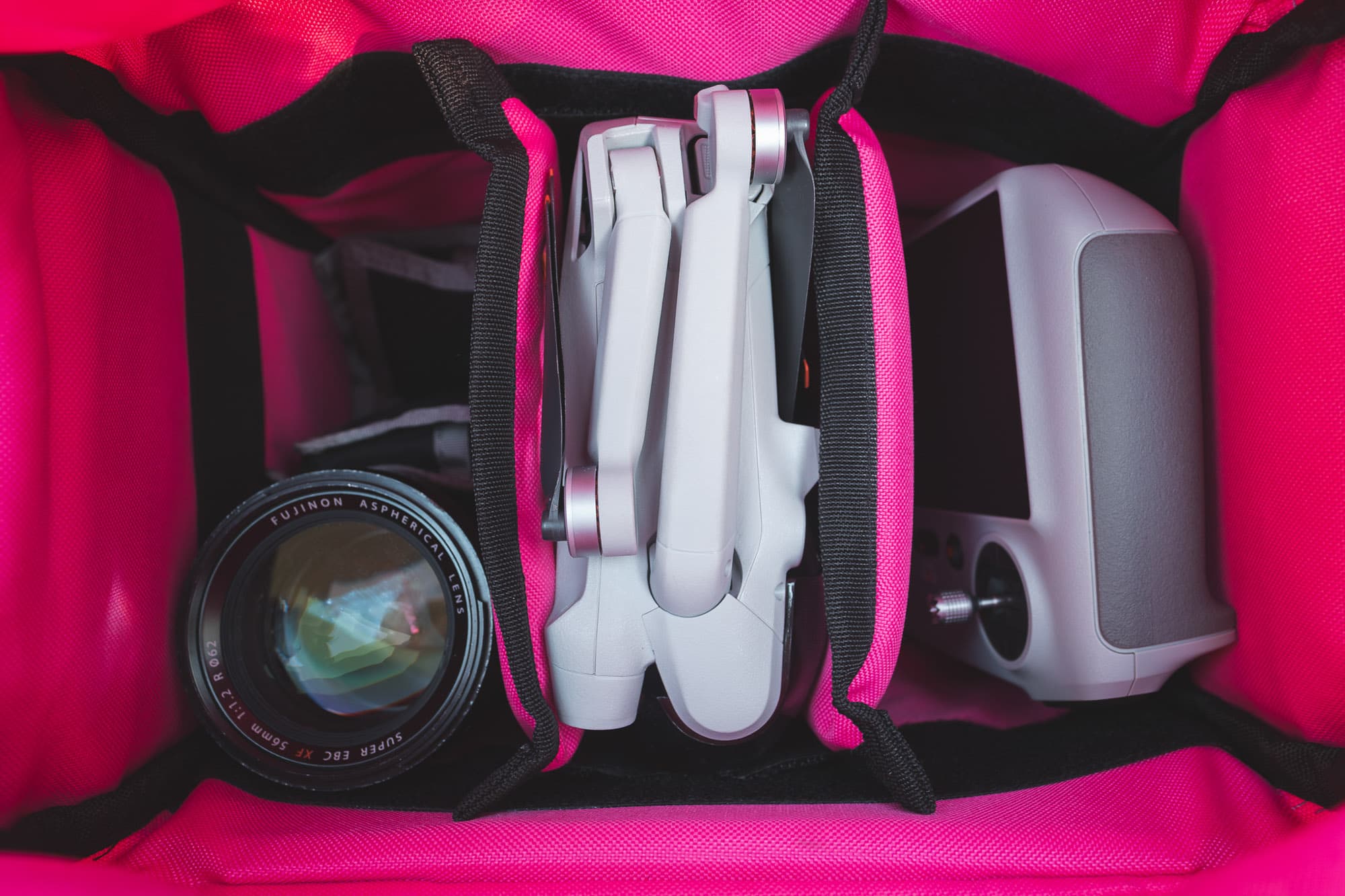 The DITW Camera Bag packed and ready for action.