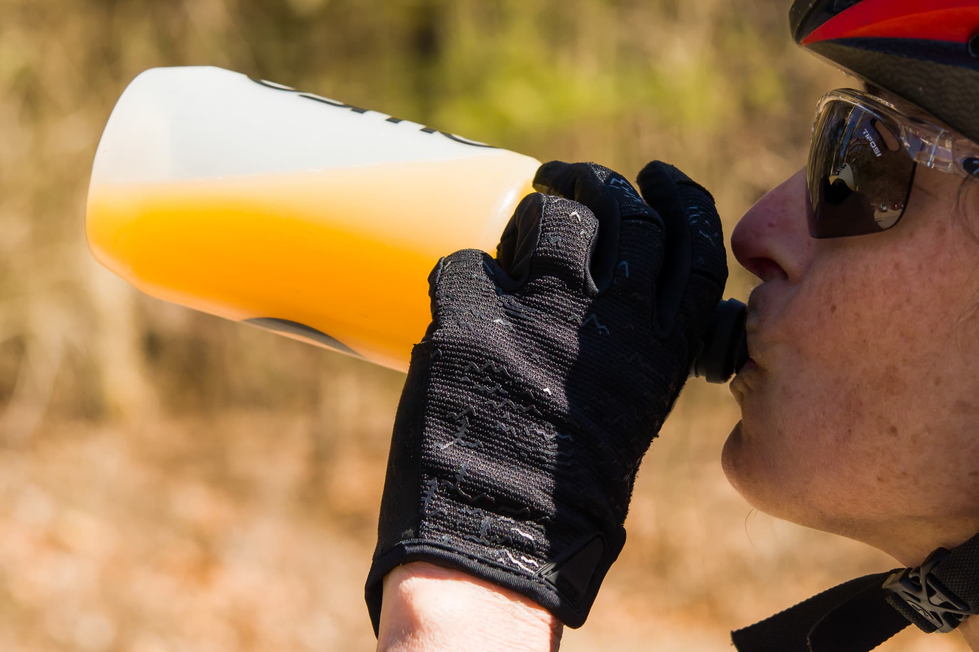 Drinking some maple orange.