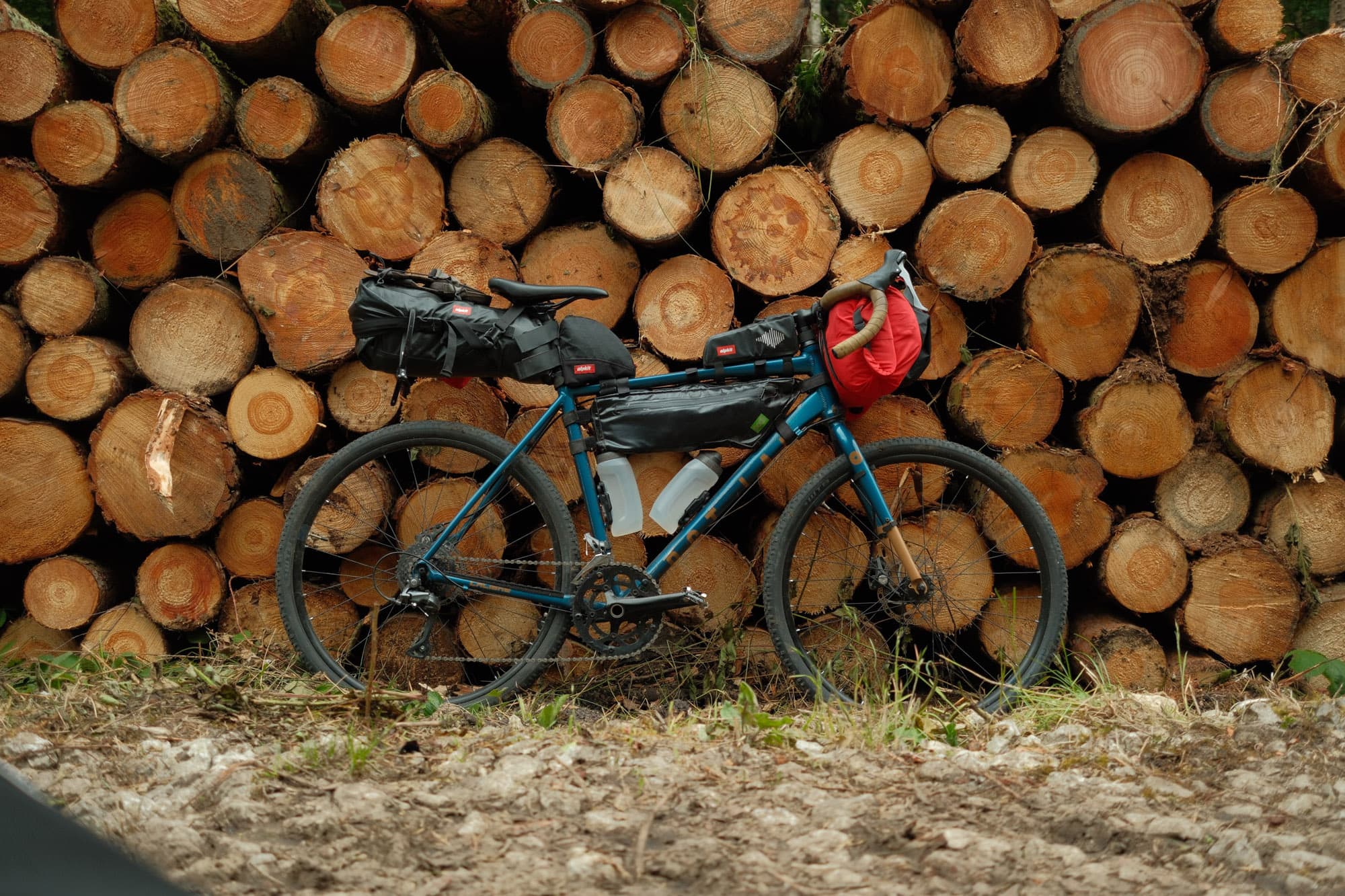 Lews bike on the Trans Pennine.