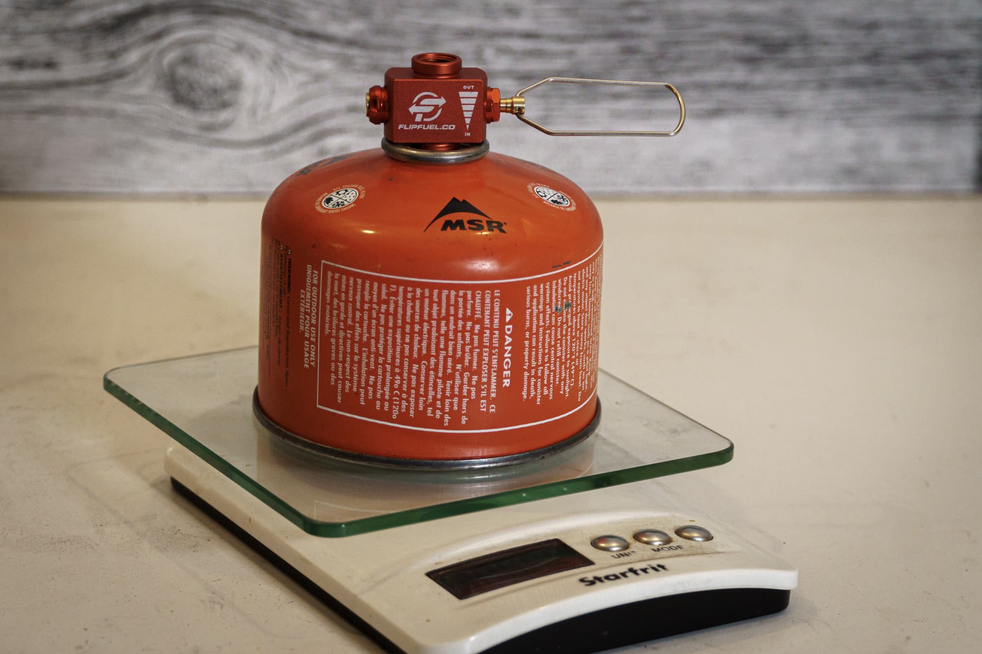 weighing canister