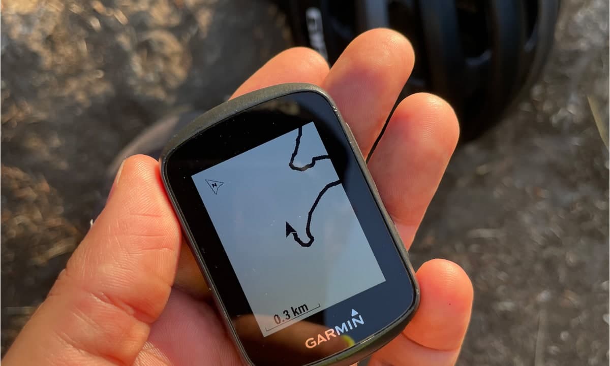 Garmin Edge 130 map interface