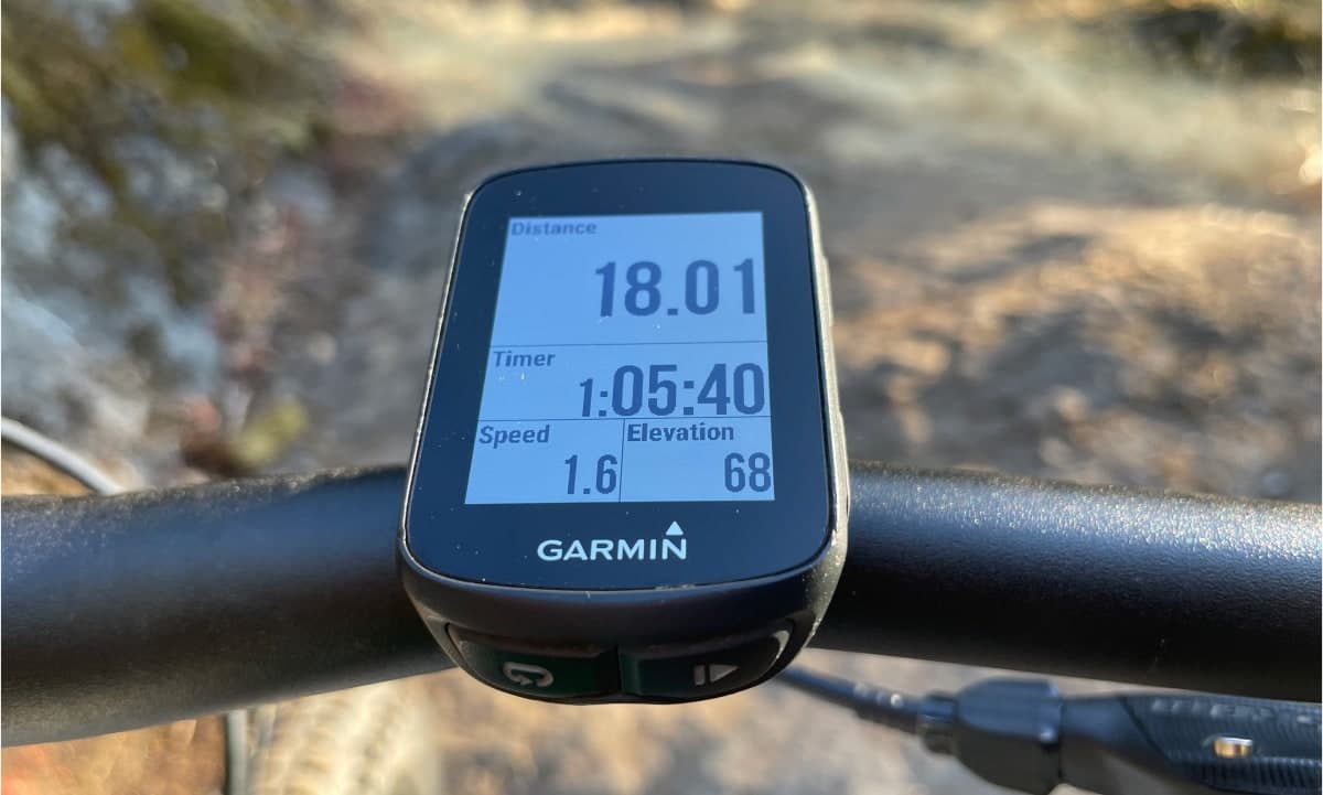 Garmin Edge 130 stat screen