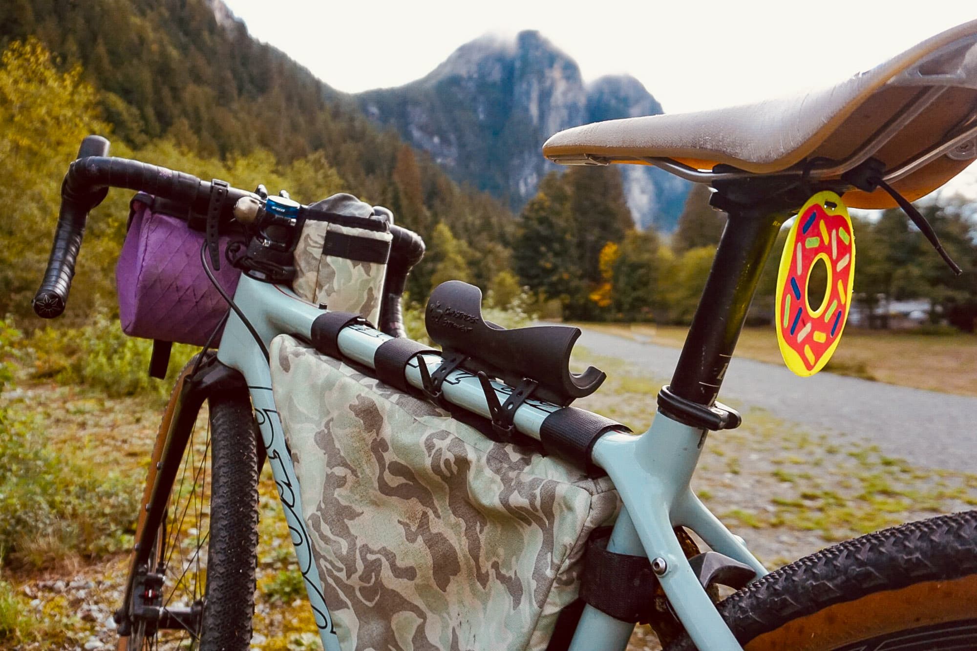 on gravel bike