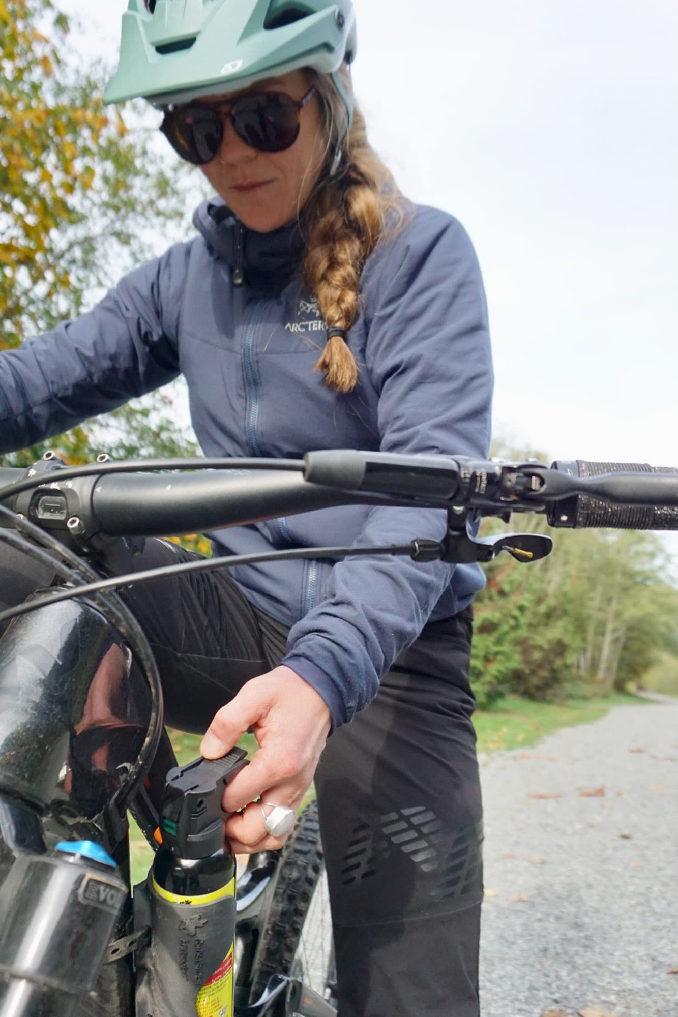 sarah on bike