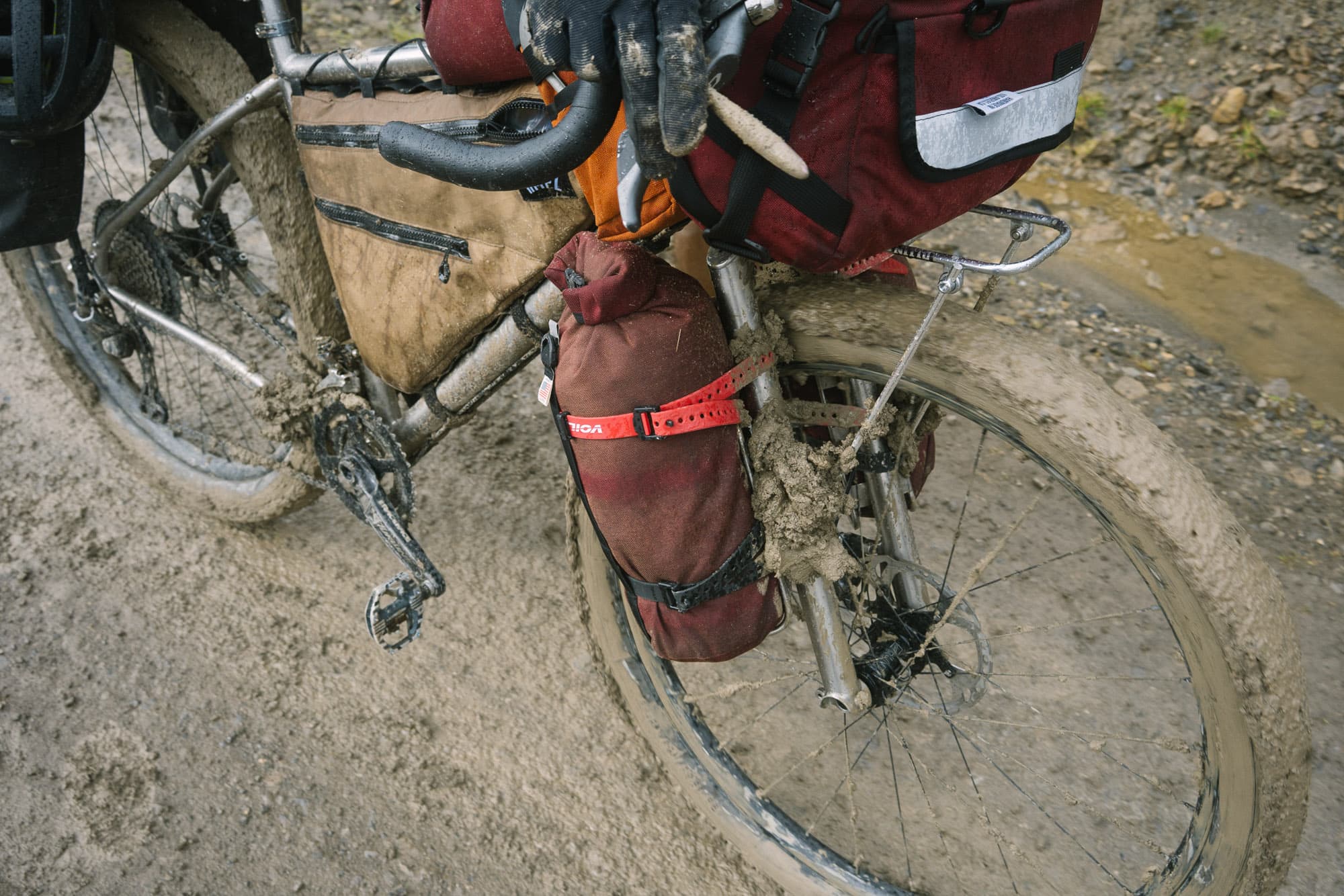 Toms Singular gets a bit of mud on it.