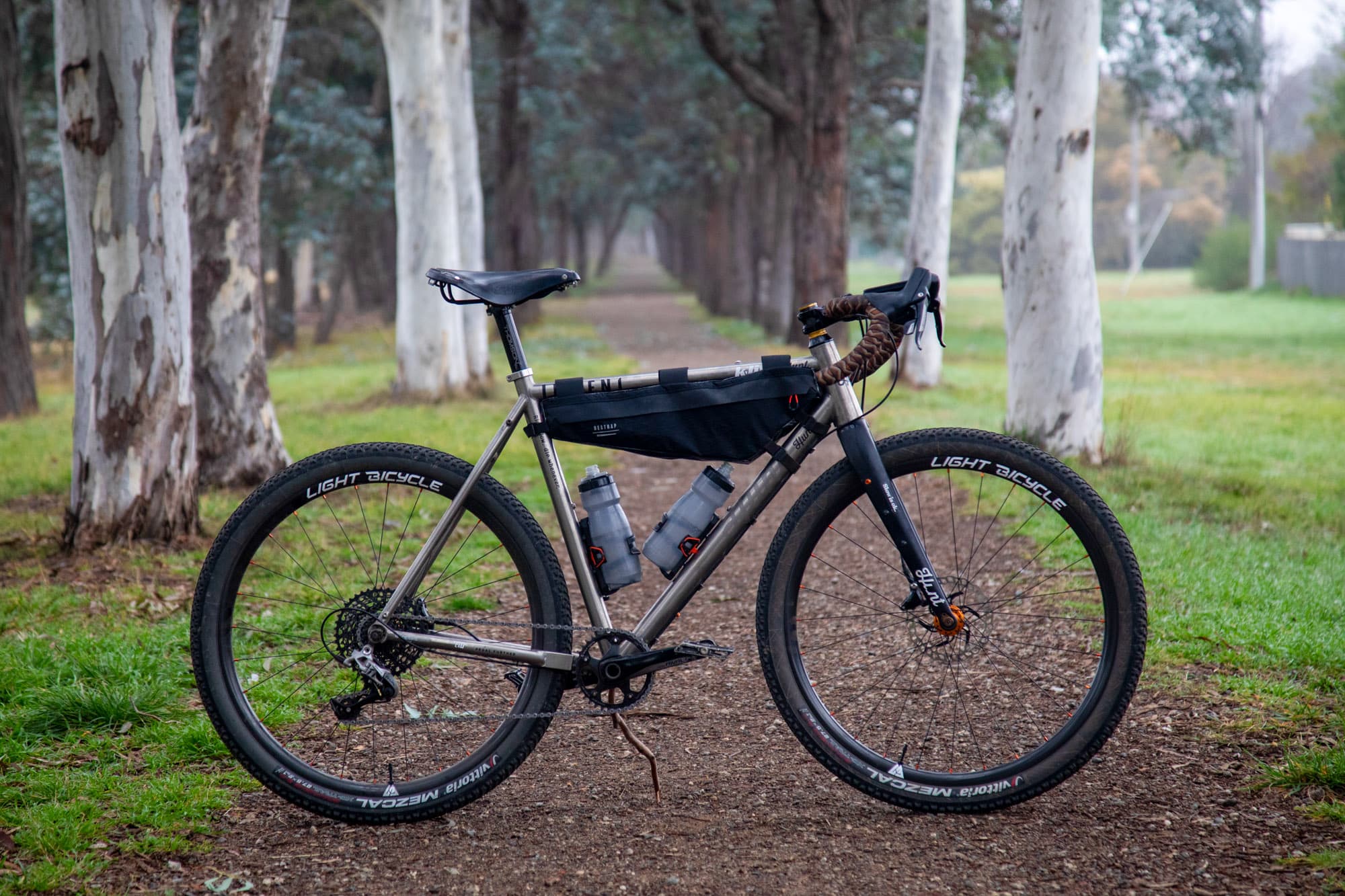 The Light Bicycle XC725 on Matties gravel bike.