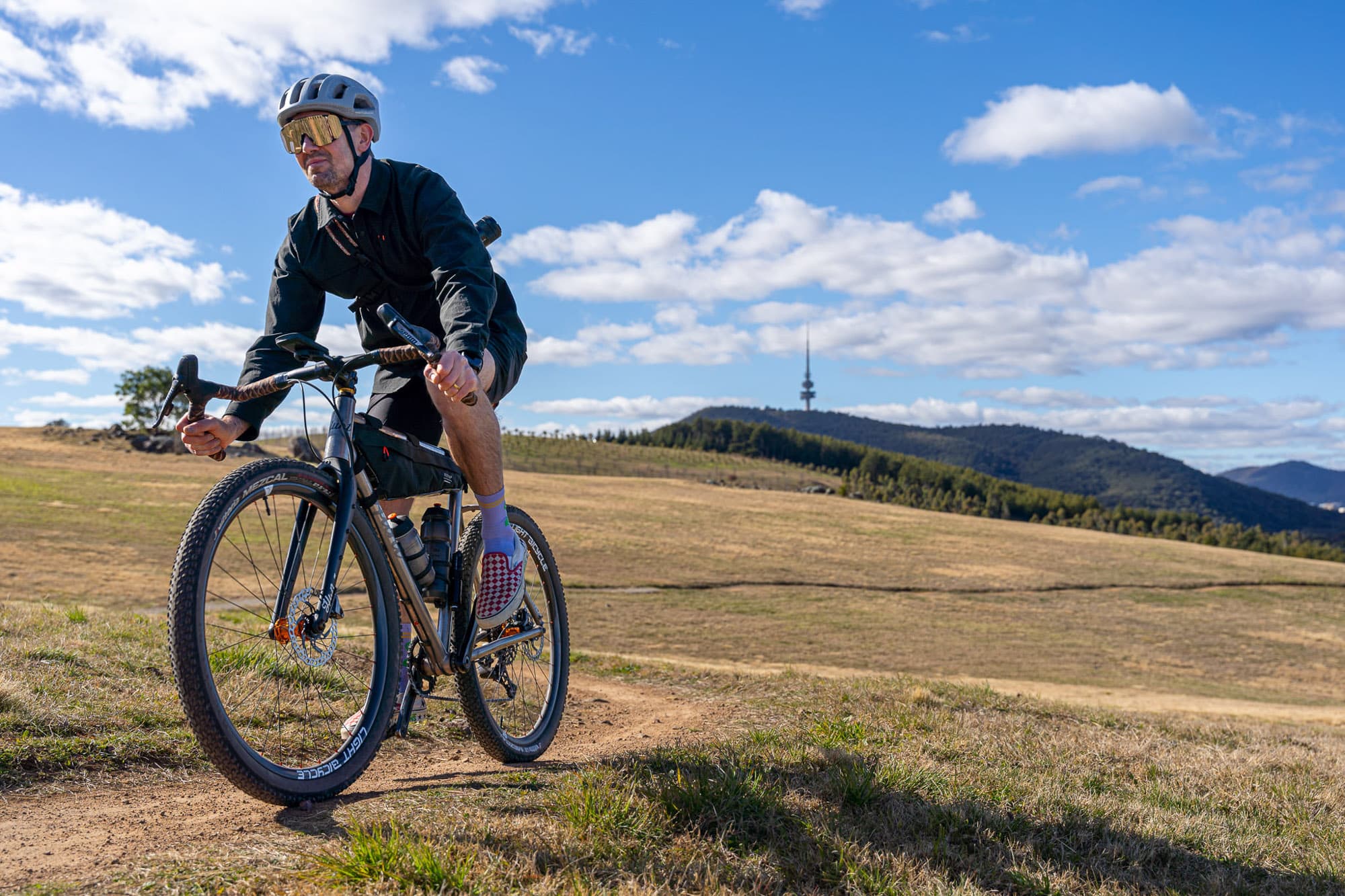 Mattie hits the dirt.