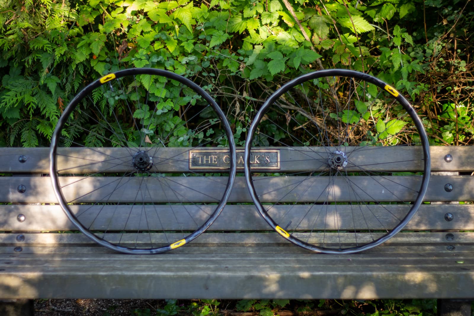 wheelset on bench