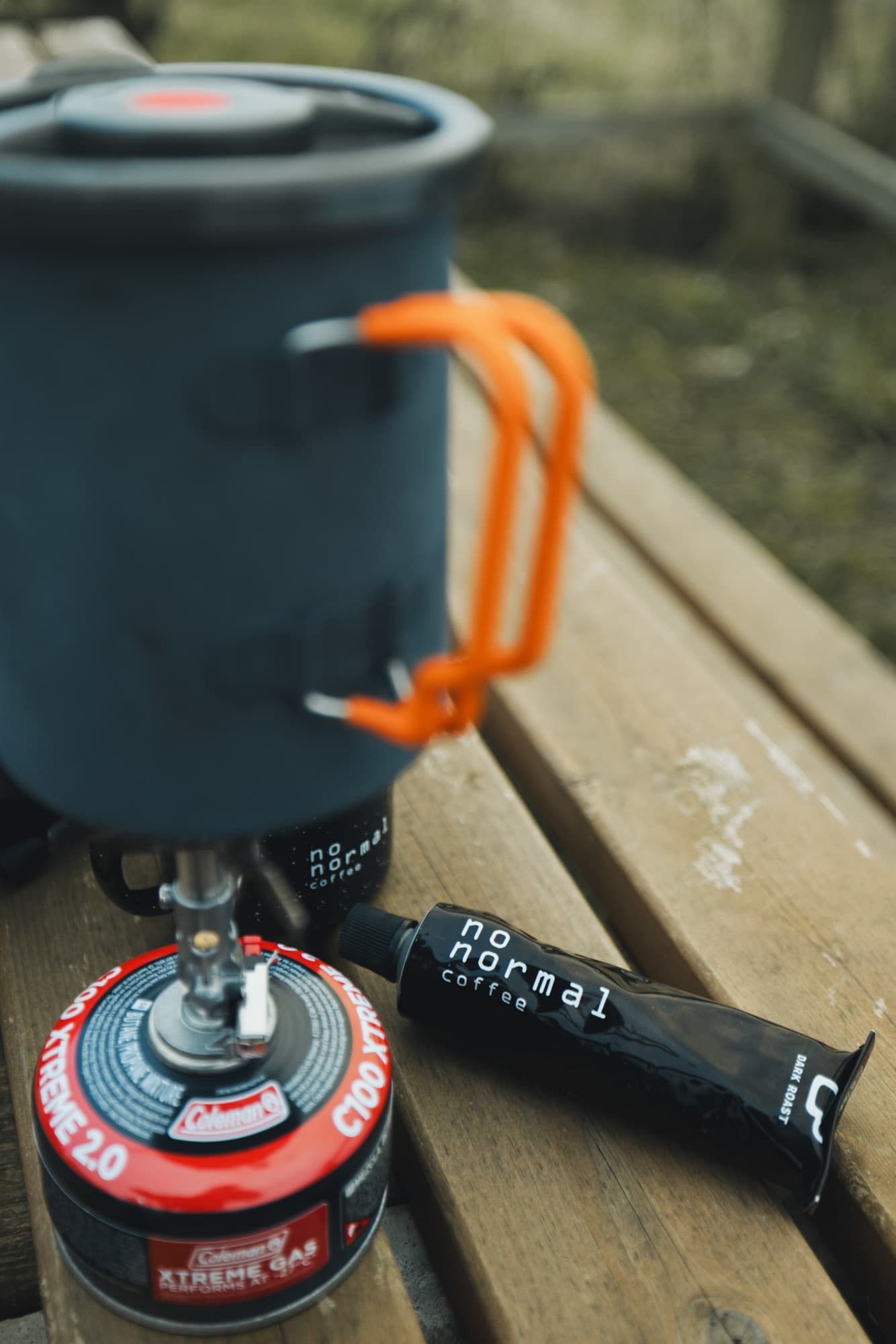 A tube of No Normal Coffee.