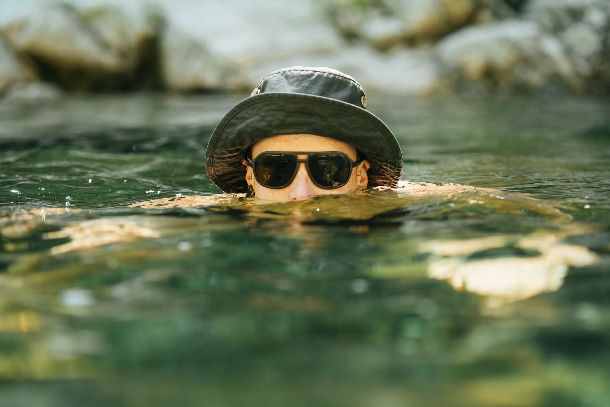 tom swimming