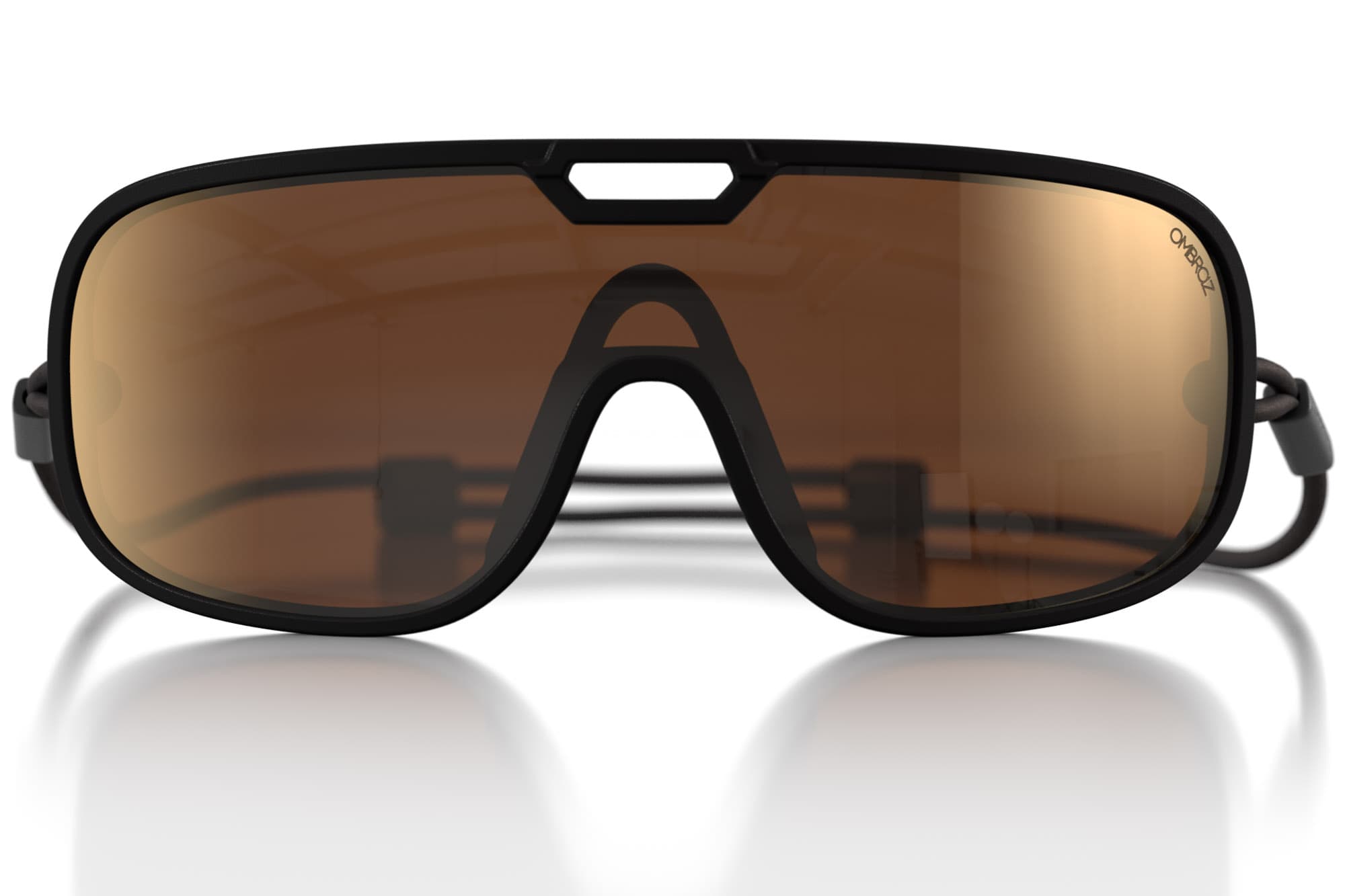 Charcoal frame with bronze mirror lenses.