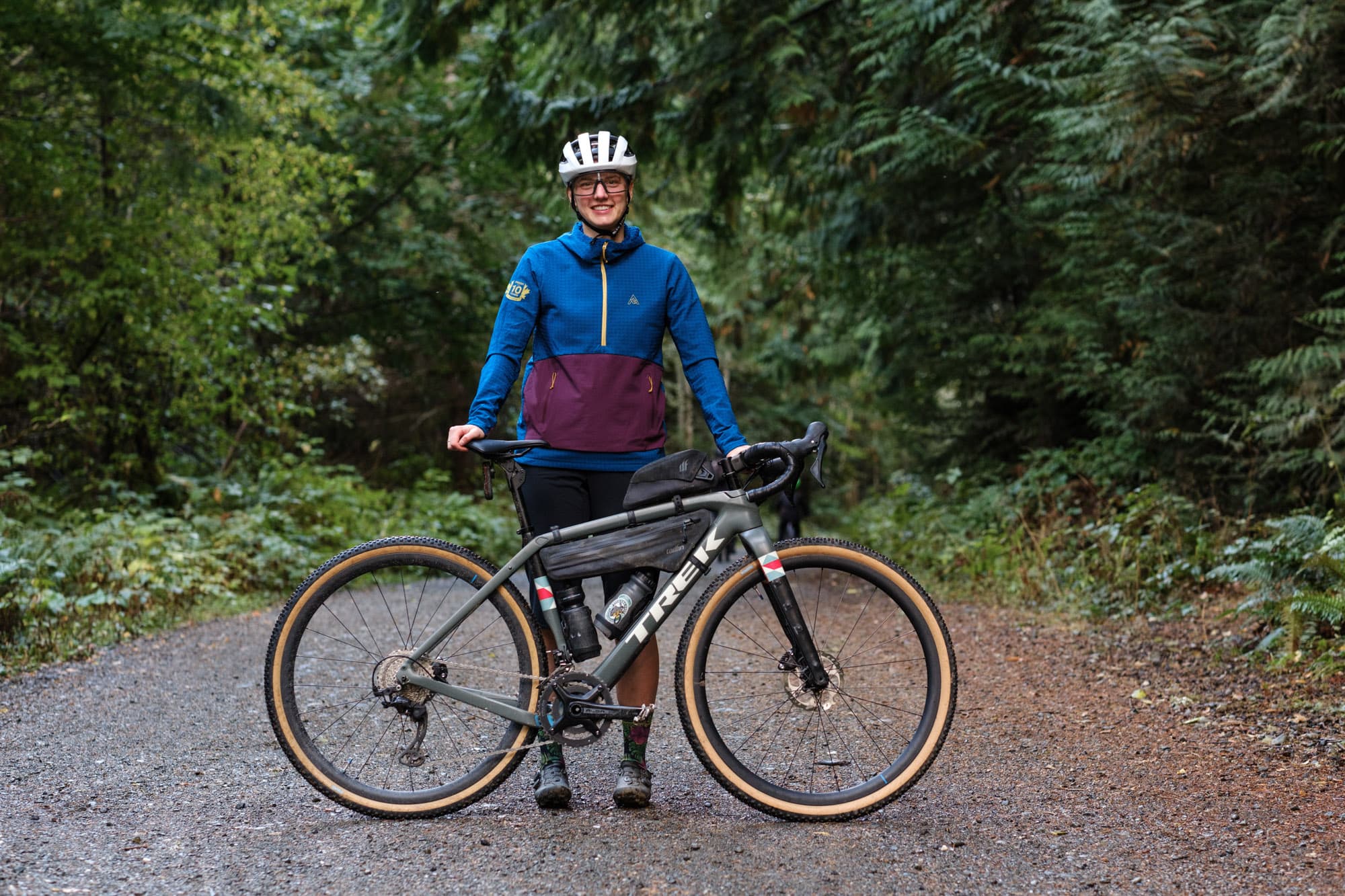 Ainsley and het Trek sporting the Redshift Shockstop Suspension system.