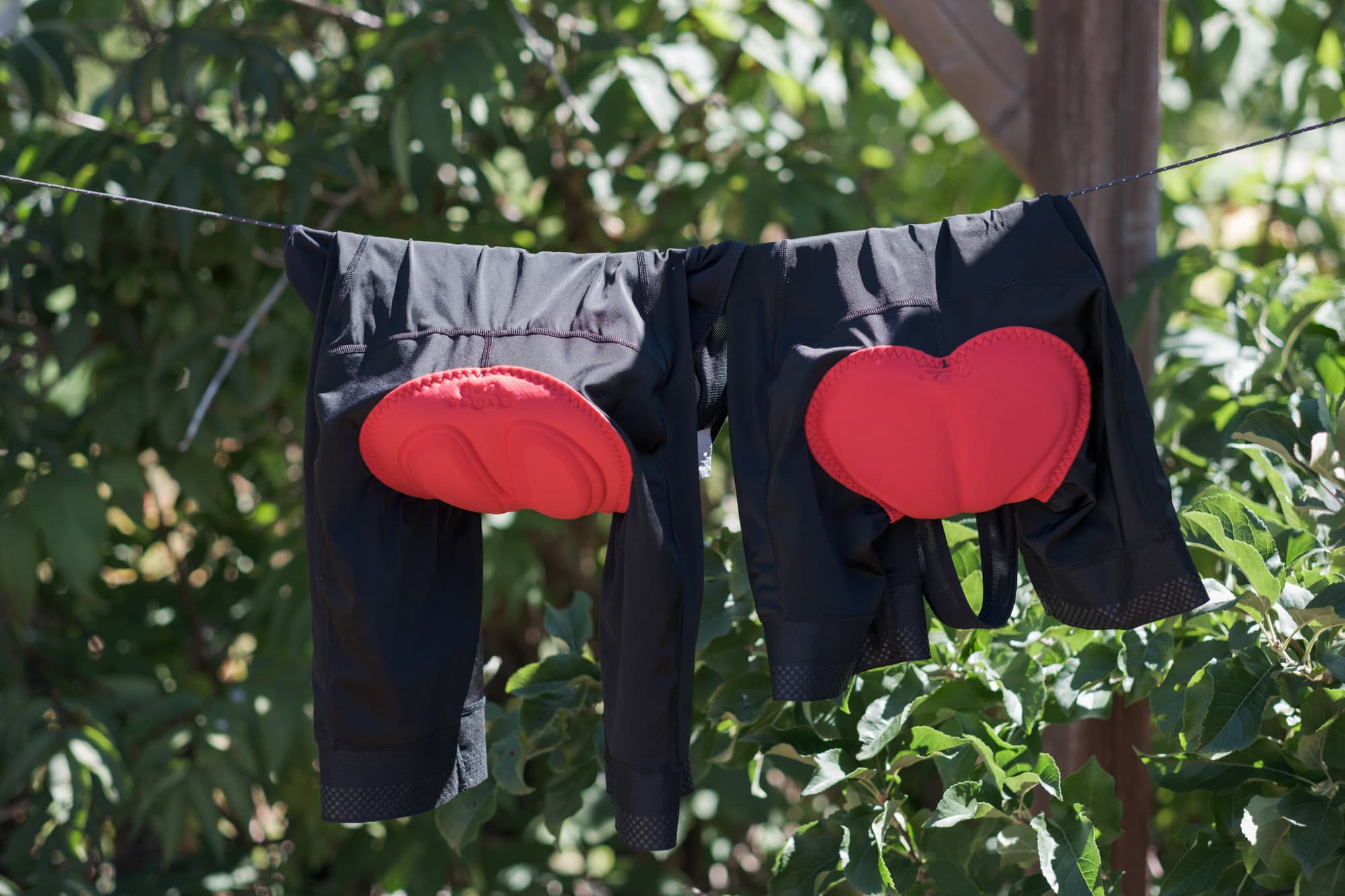 His and hers RedWhite Cargo Bibs.
