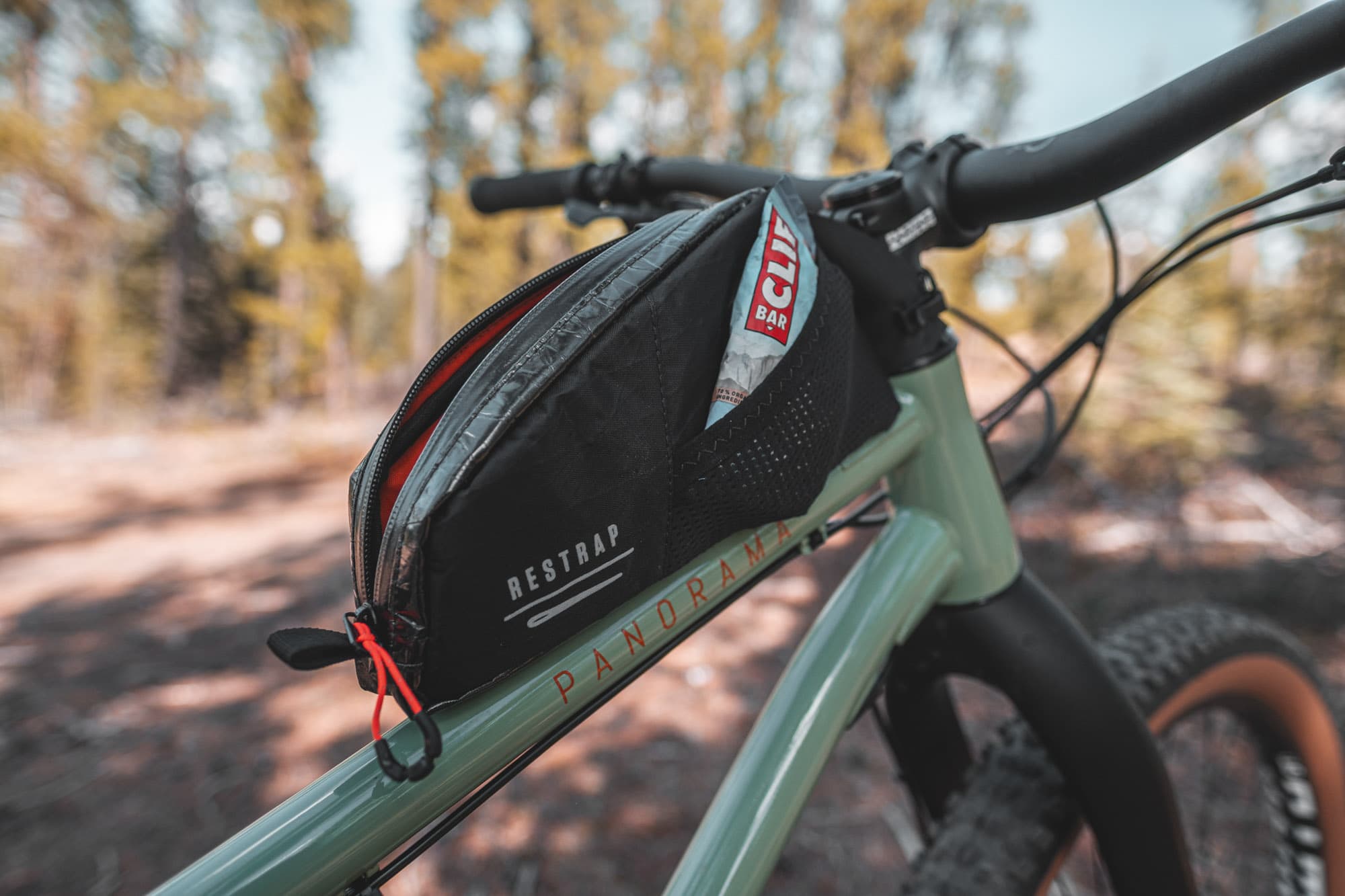 With a Clif bar in the side pocket.