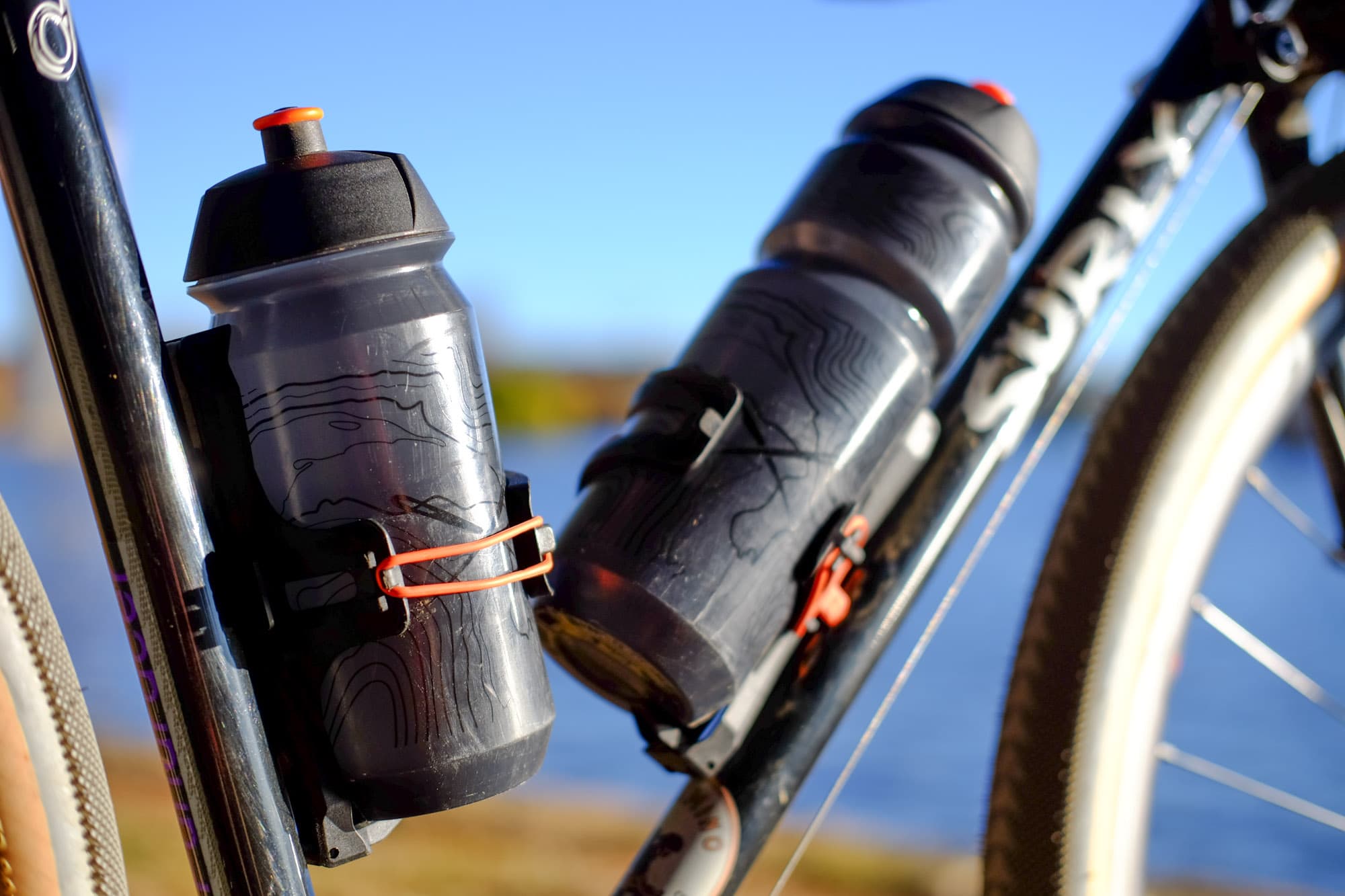 A closeup of the Restrap Side Cages.