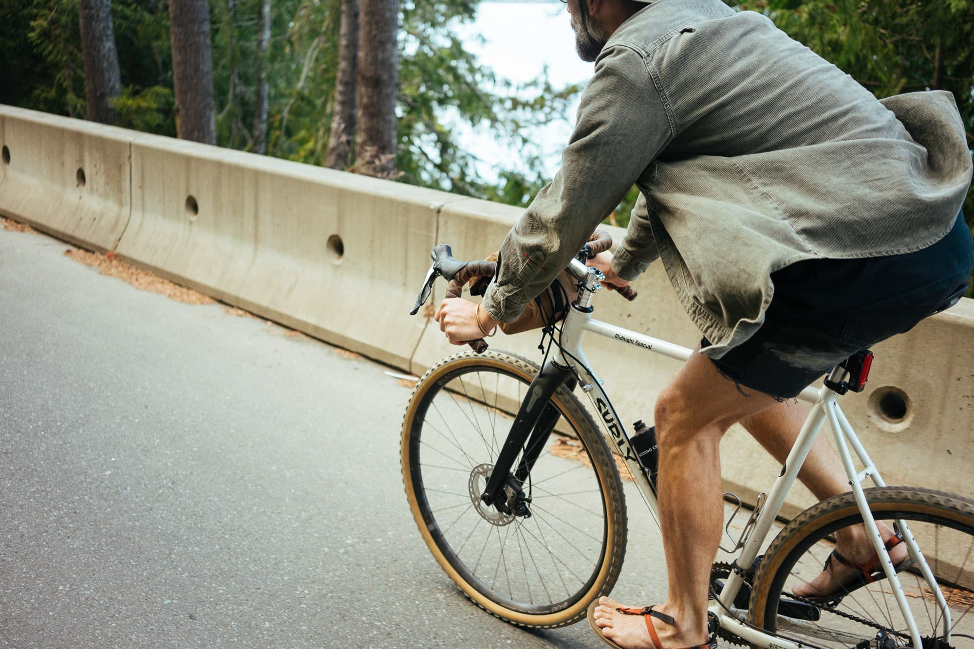 riding on road