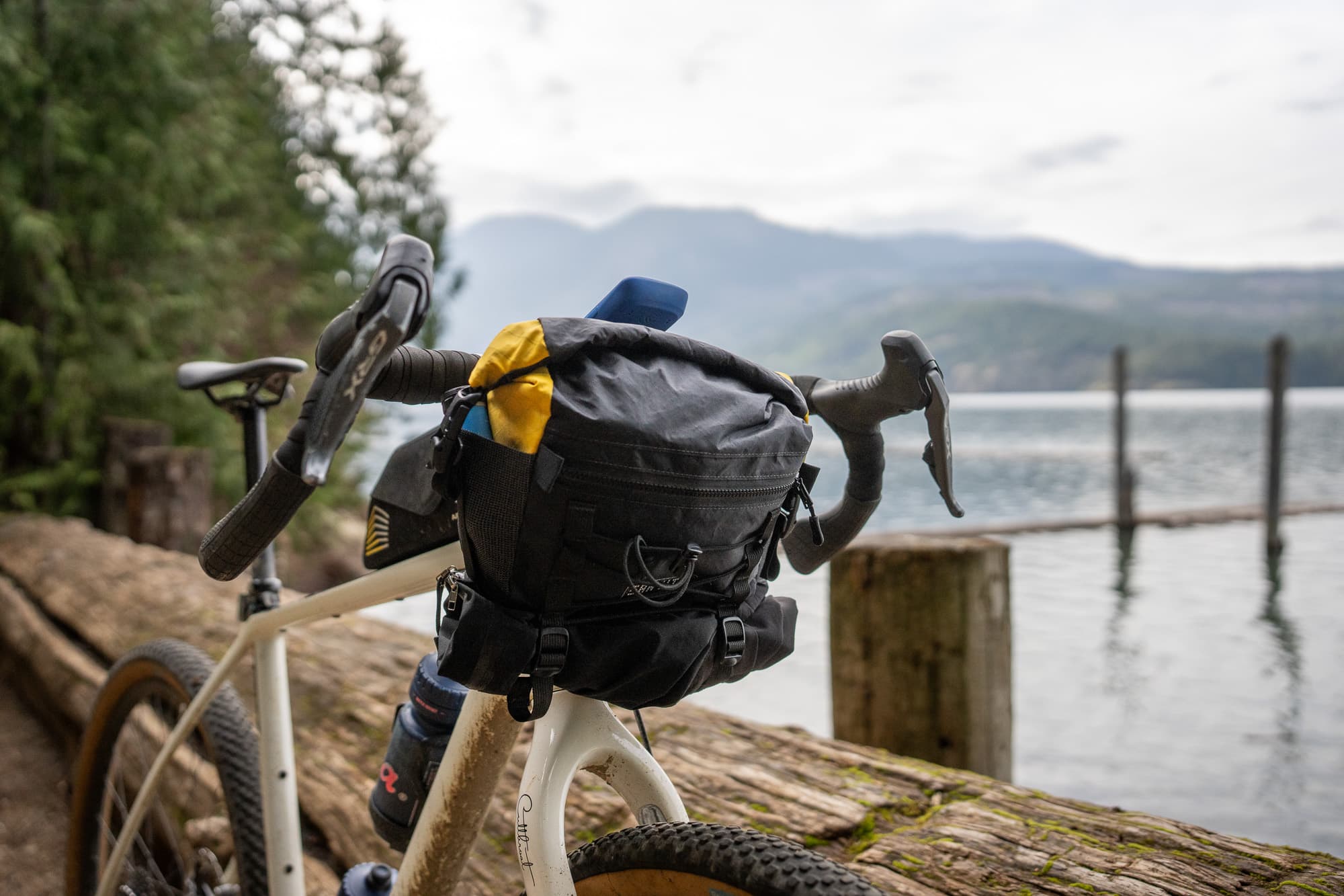 A gravel bike sporting the San Util Roly Poly.