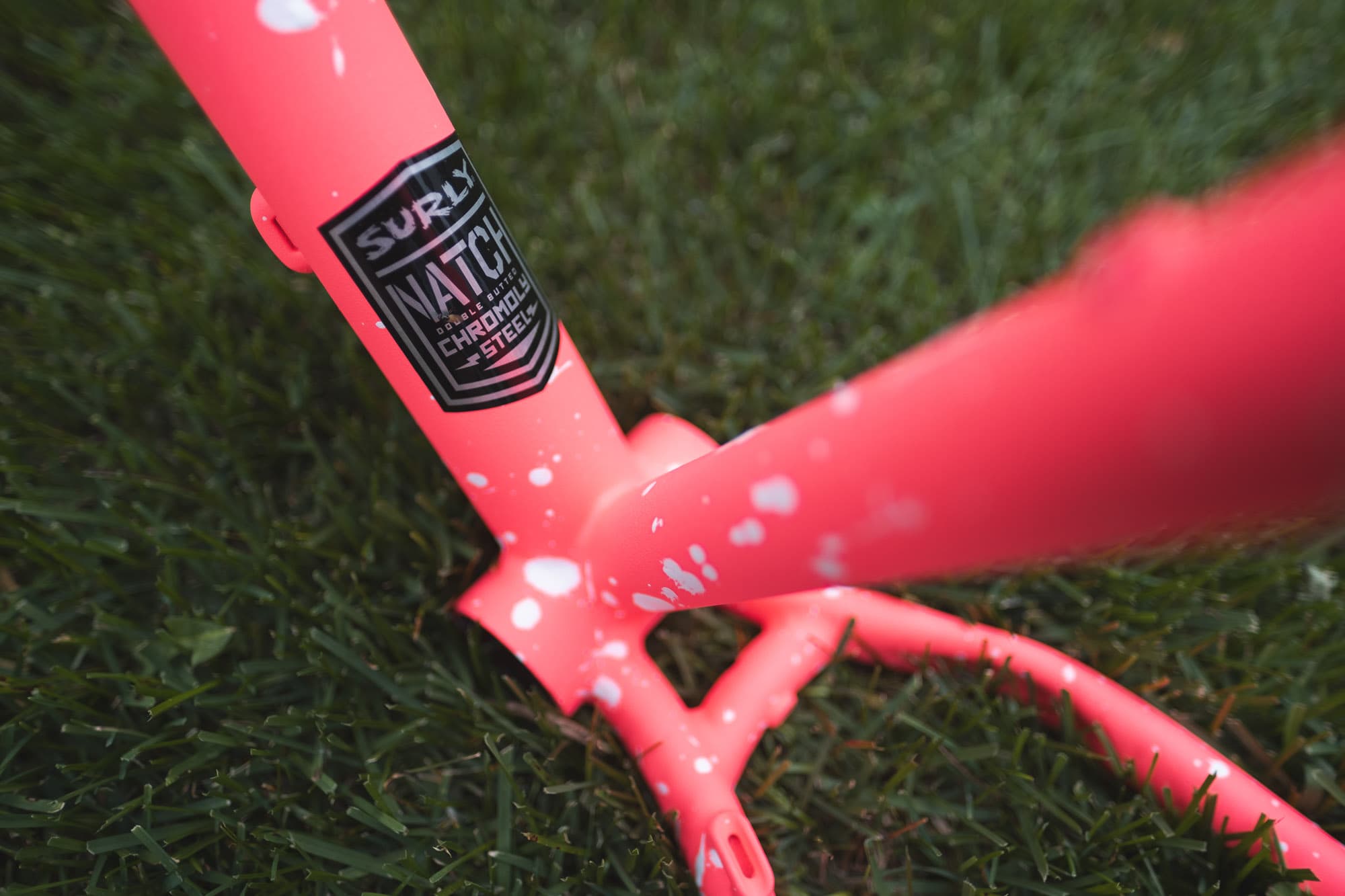 The bottom of the inner triangle.