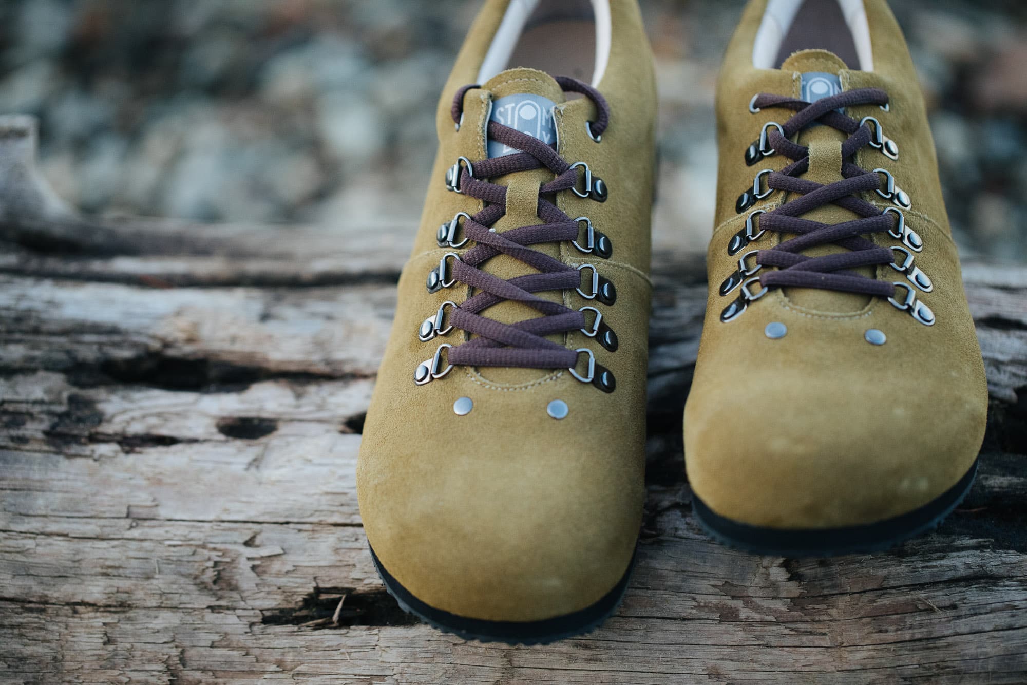 A pair of Stomplox shoes waiting to ride.