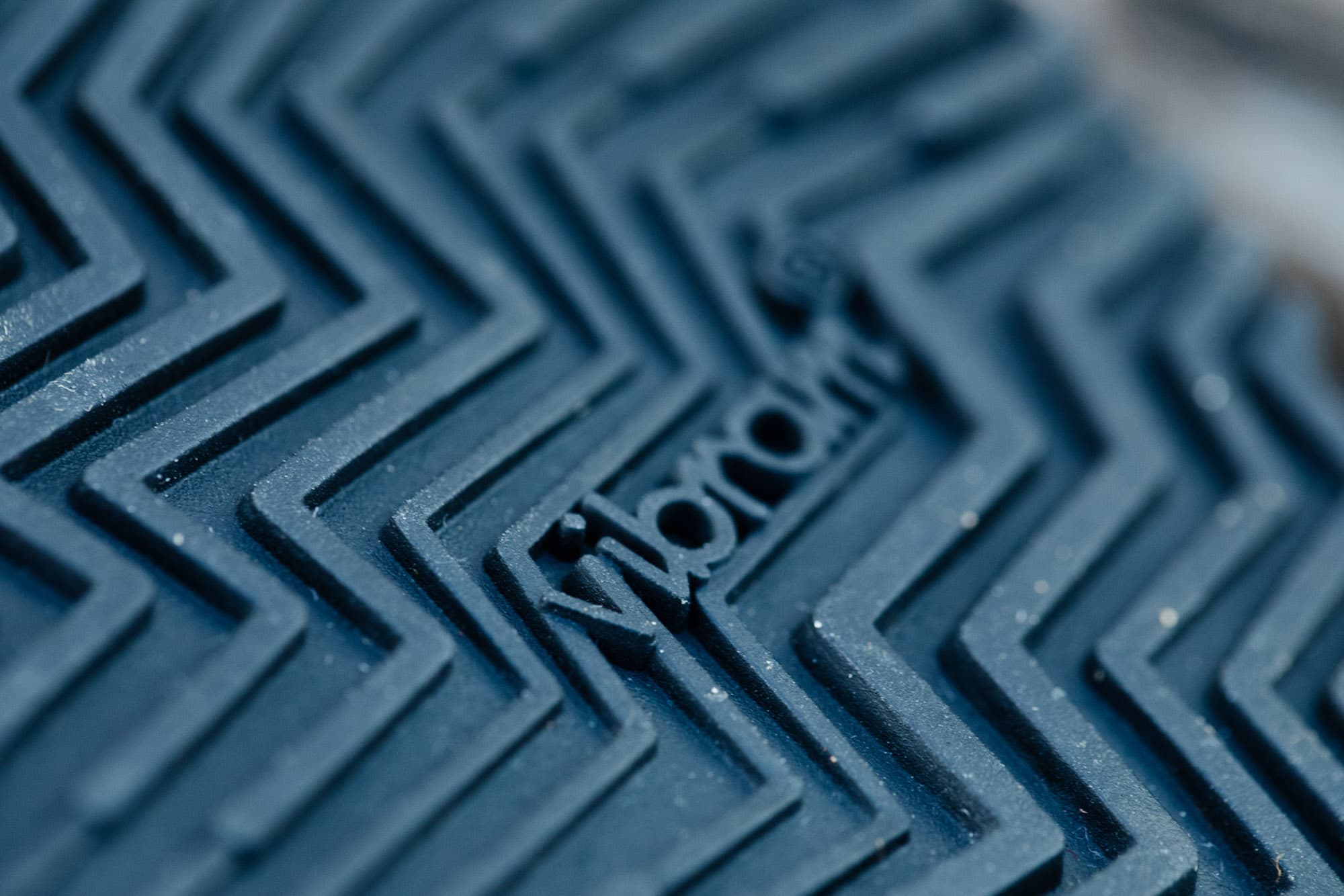 A detail view of the Vibram sole.