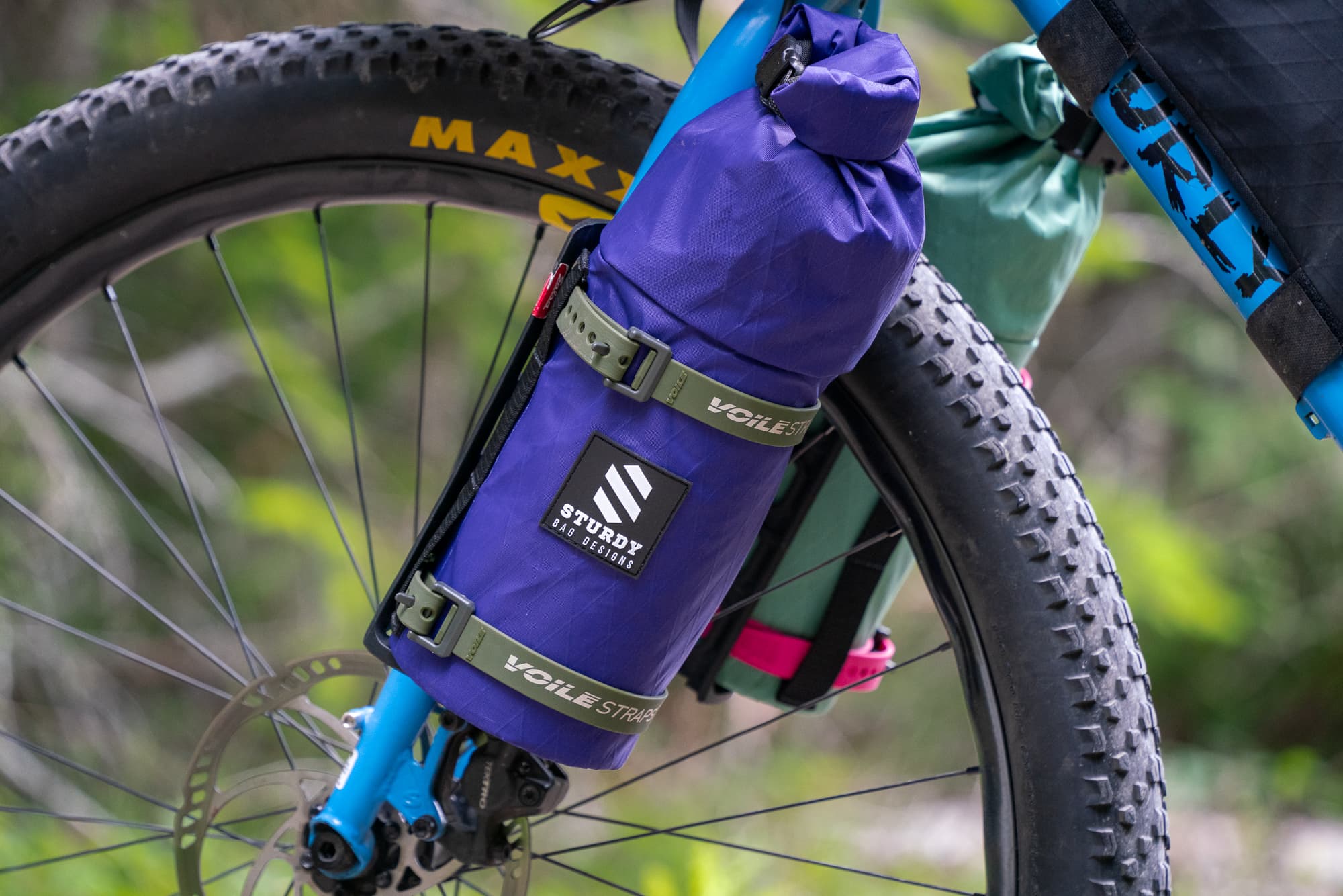 purple fork bag