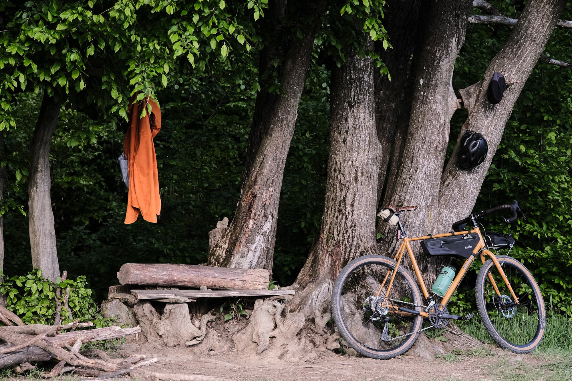 Gerald takes a break on a ride.