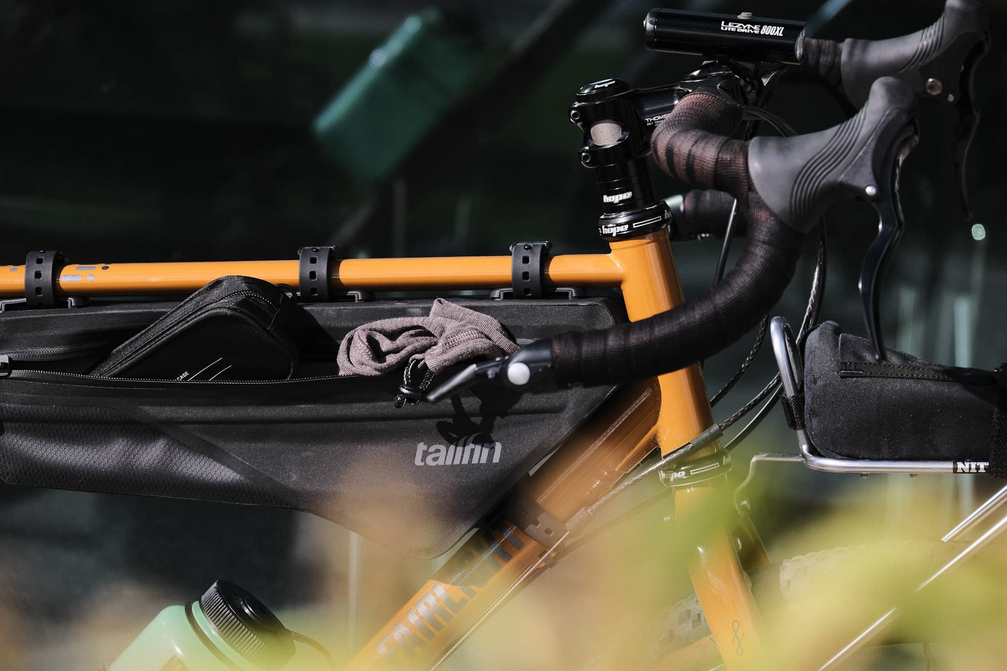 The Tailfin frame bag on Gerlads Fairlight.