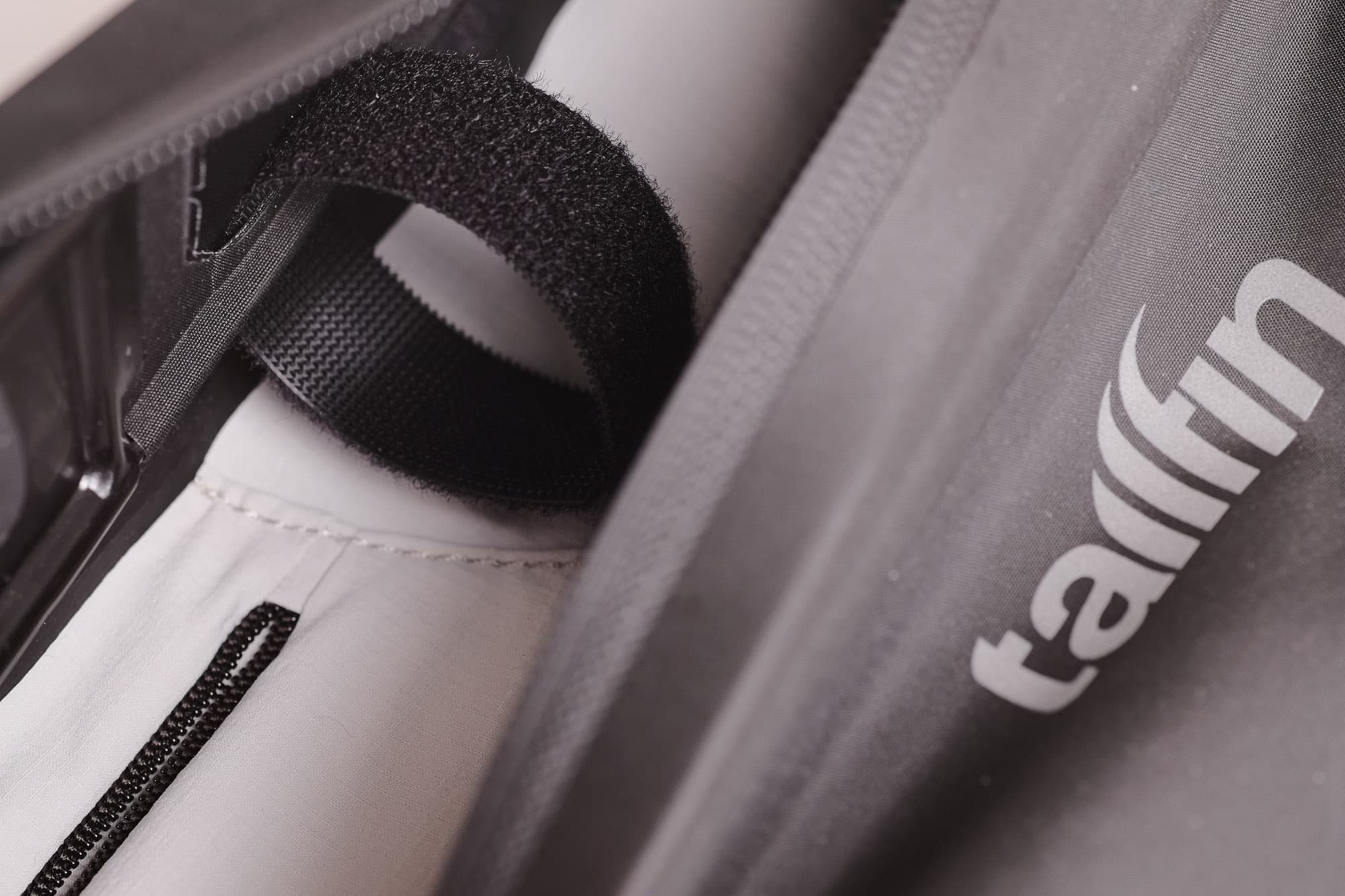 A closeup of the Tailfin frame bag.