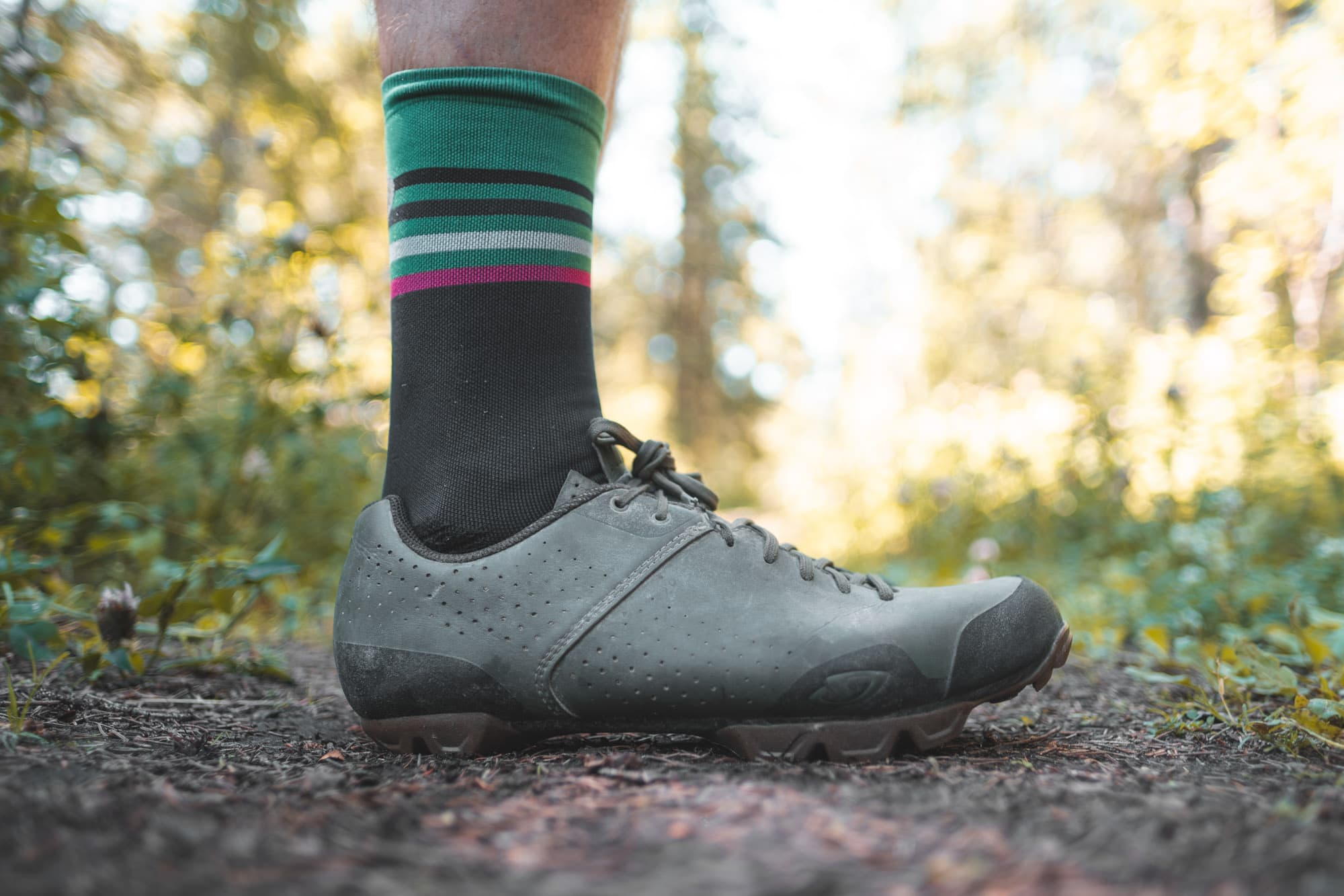 Side view of the Giro Privateers.