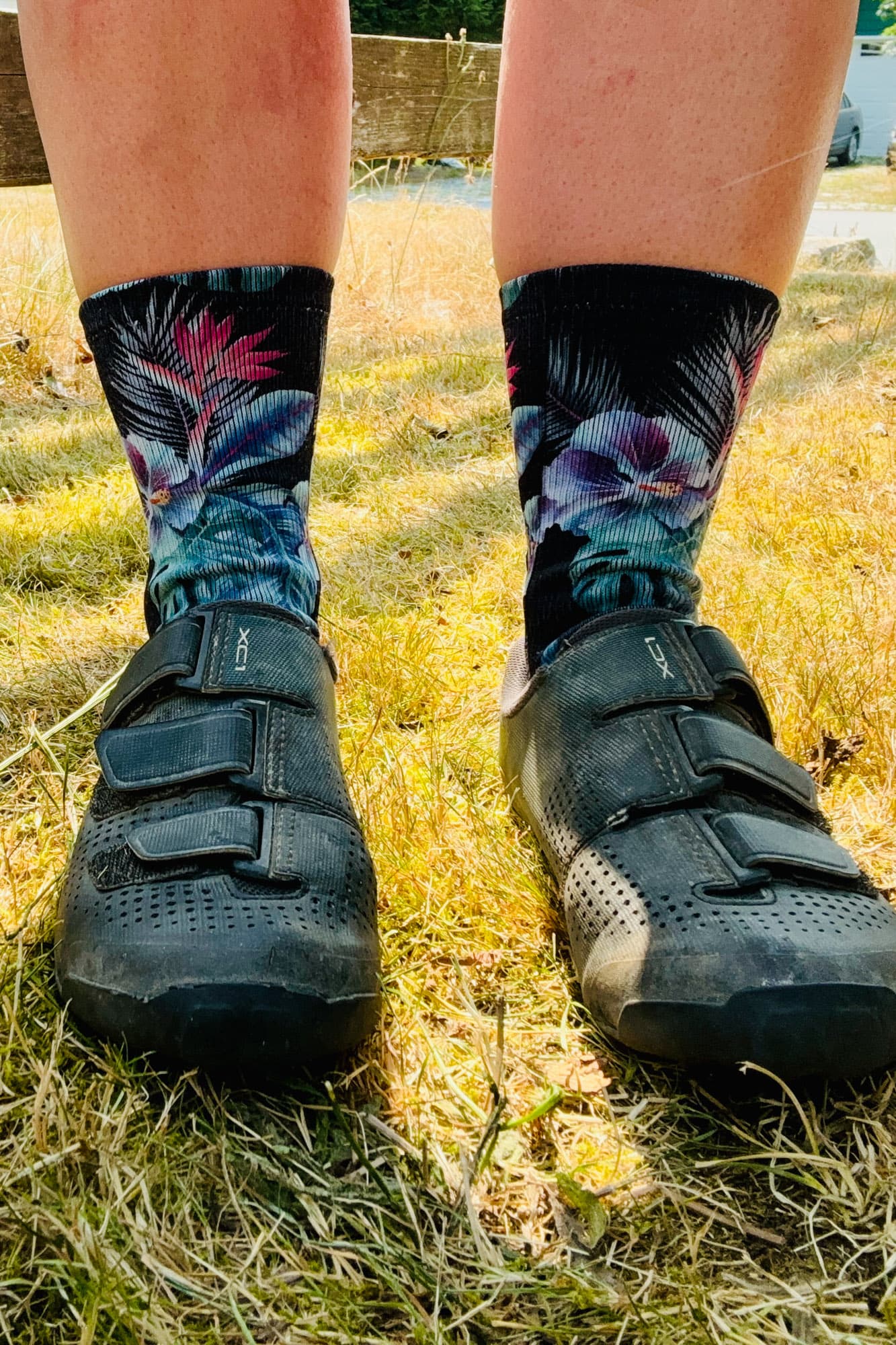 Sarah shows her Shimano SH-XC100.