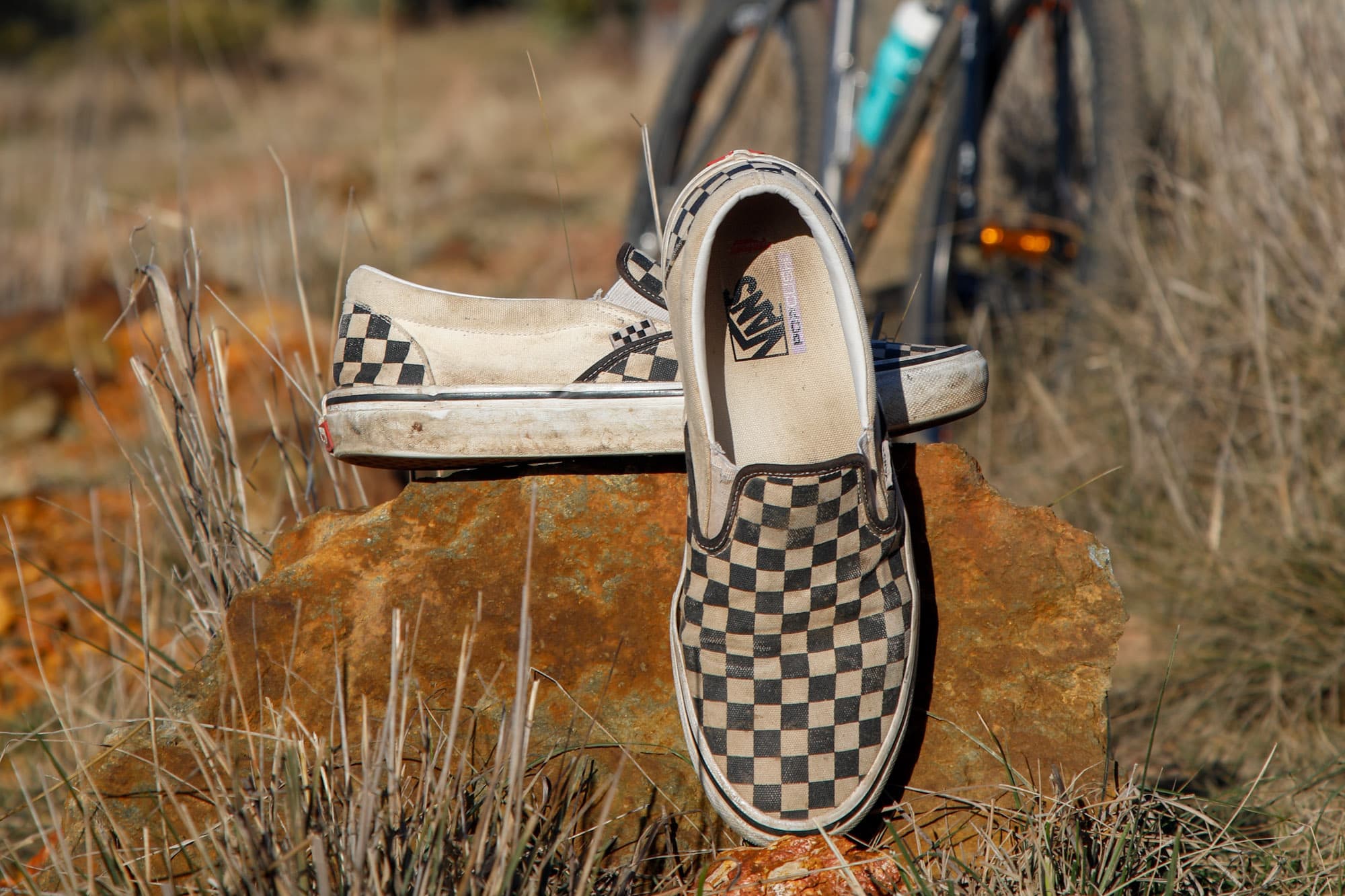 A top and side view of the Vans Skate Slip-Ons.