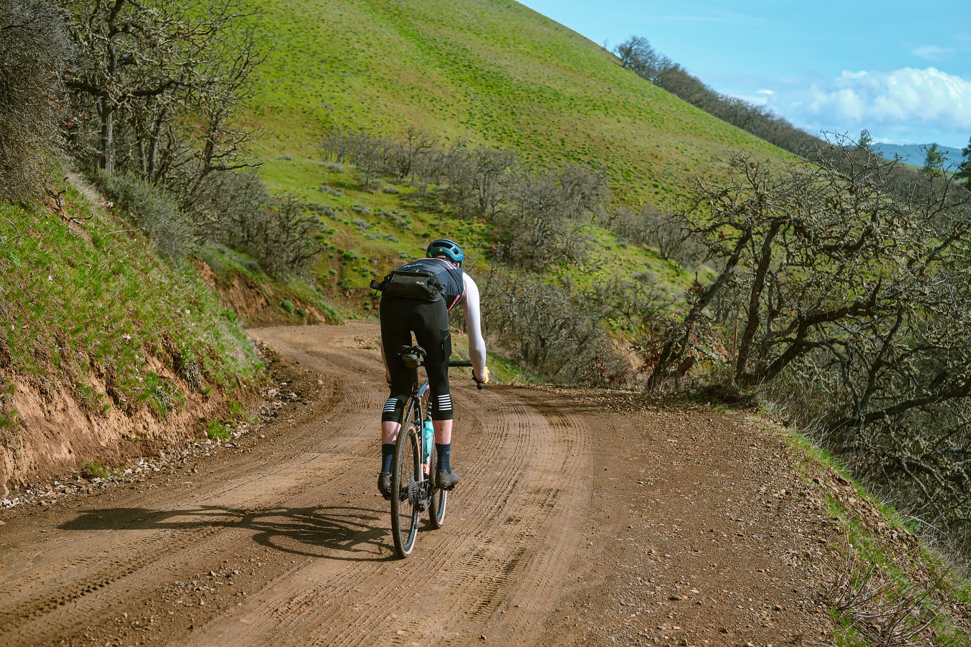 Ron rips a downhill.