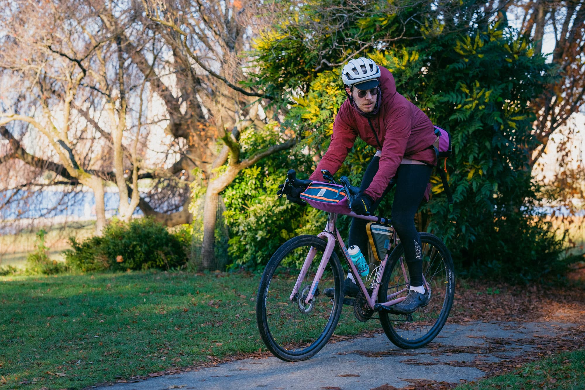 Cruising with Topo Bike Bags.